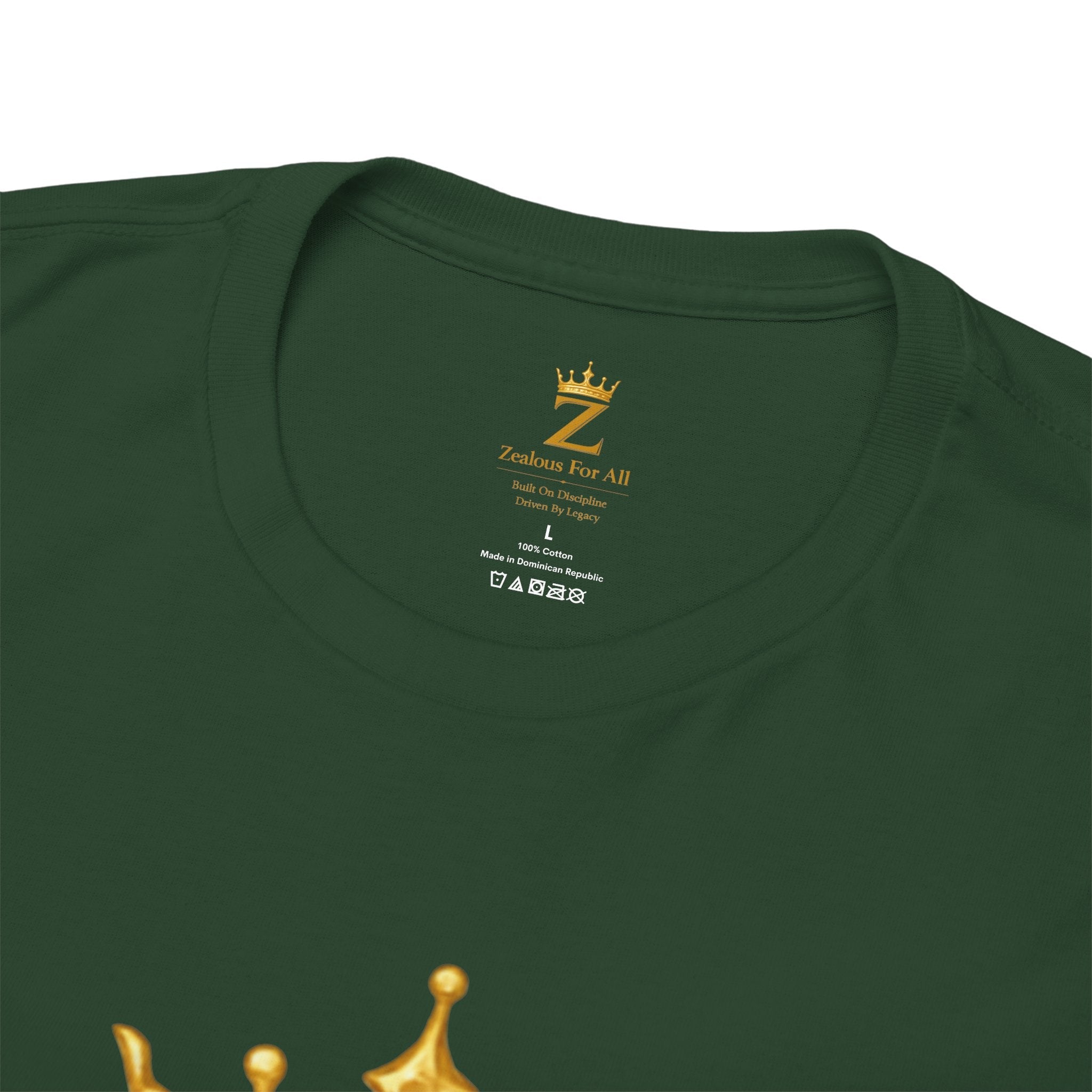 Unisex Zealous For All T-Shirt (Gold Logo (with Back logo) T-shirt) Printify