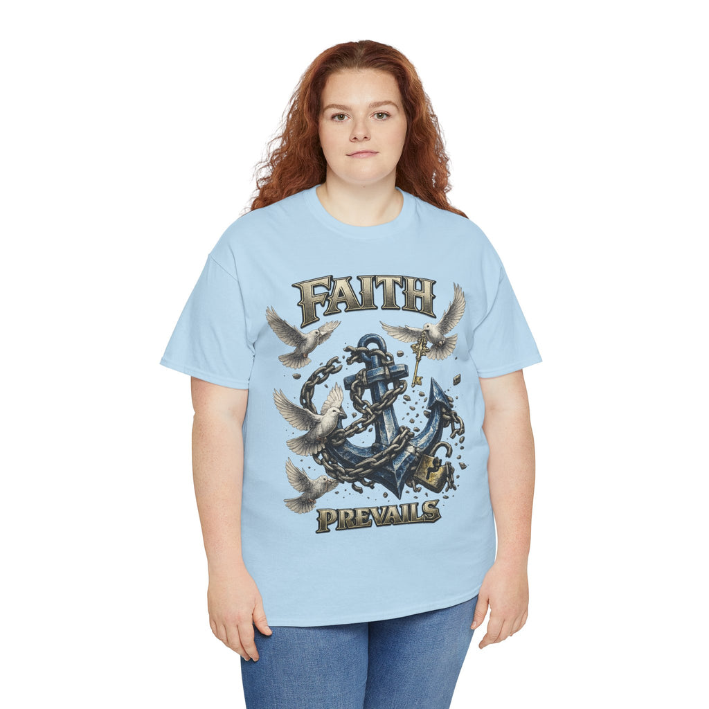 Adult Faith Prevails T‑Shirt (Blue Anchor) Printify