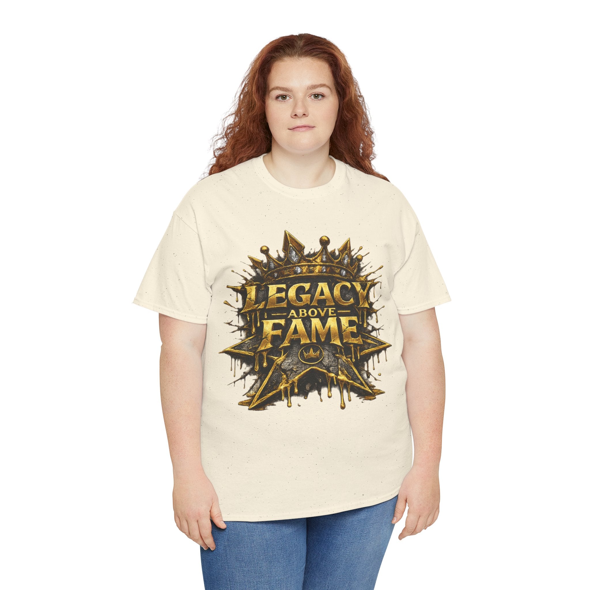 Adult Legacy Above Fame Graphic T-Shirt (Gold Drip) - Zealous For All