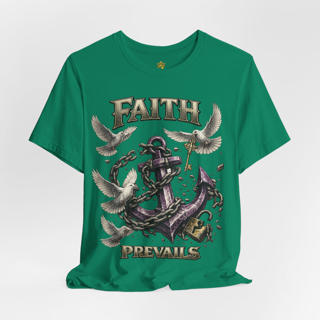Faith Prevails T‑Shirt (Purple Anchor) Printify