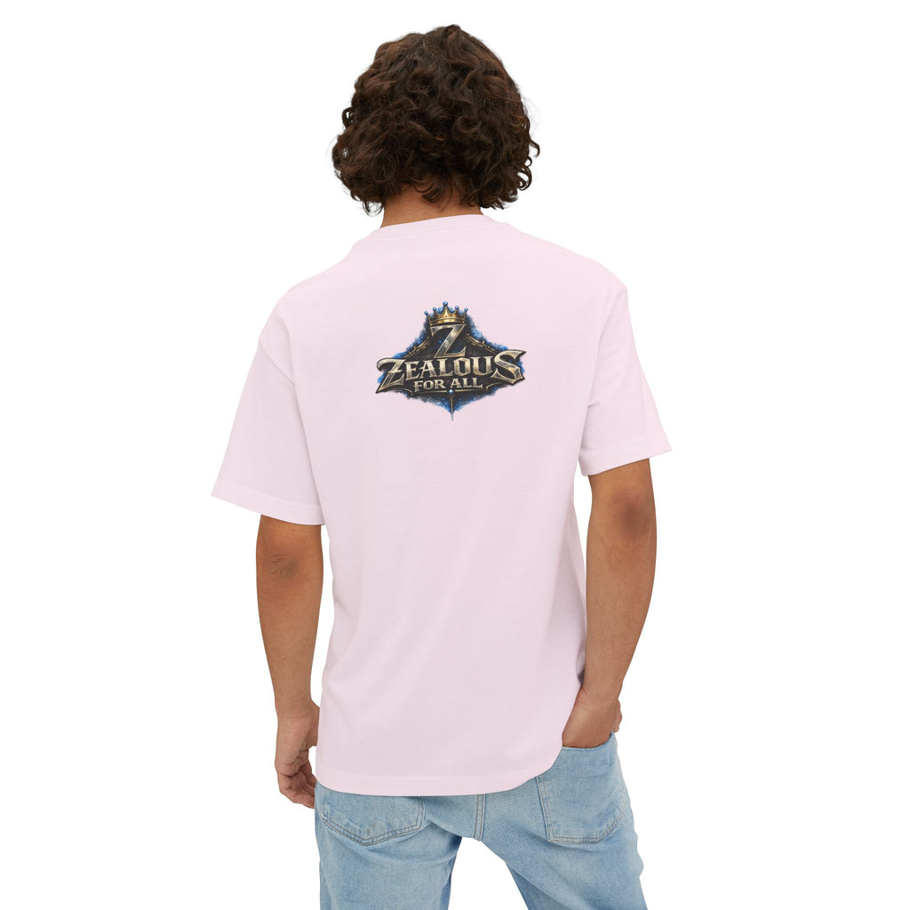 Adult *Oversized* Discipline Over Emotions Graphic T-Shirt (Blue Heart) - Zealous For All