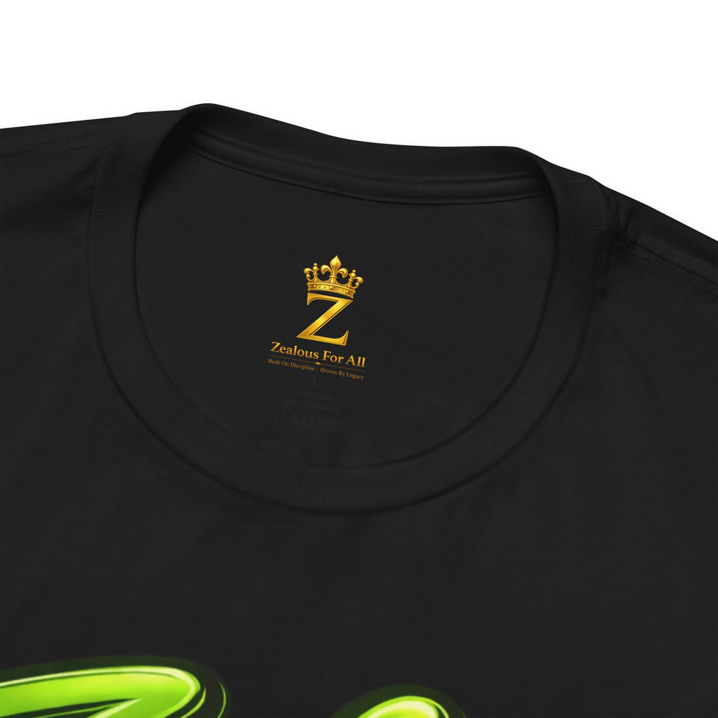 Zealous For All Graphic T-Shirt (Lime Green Logo) Printify
