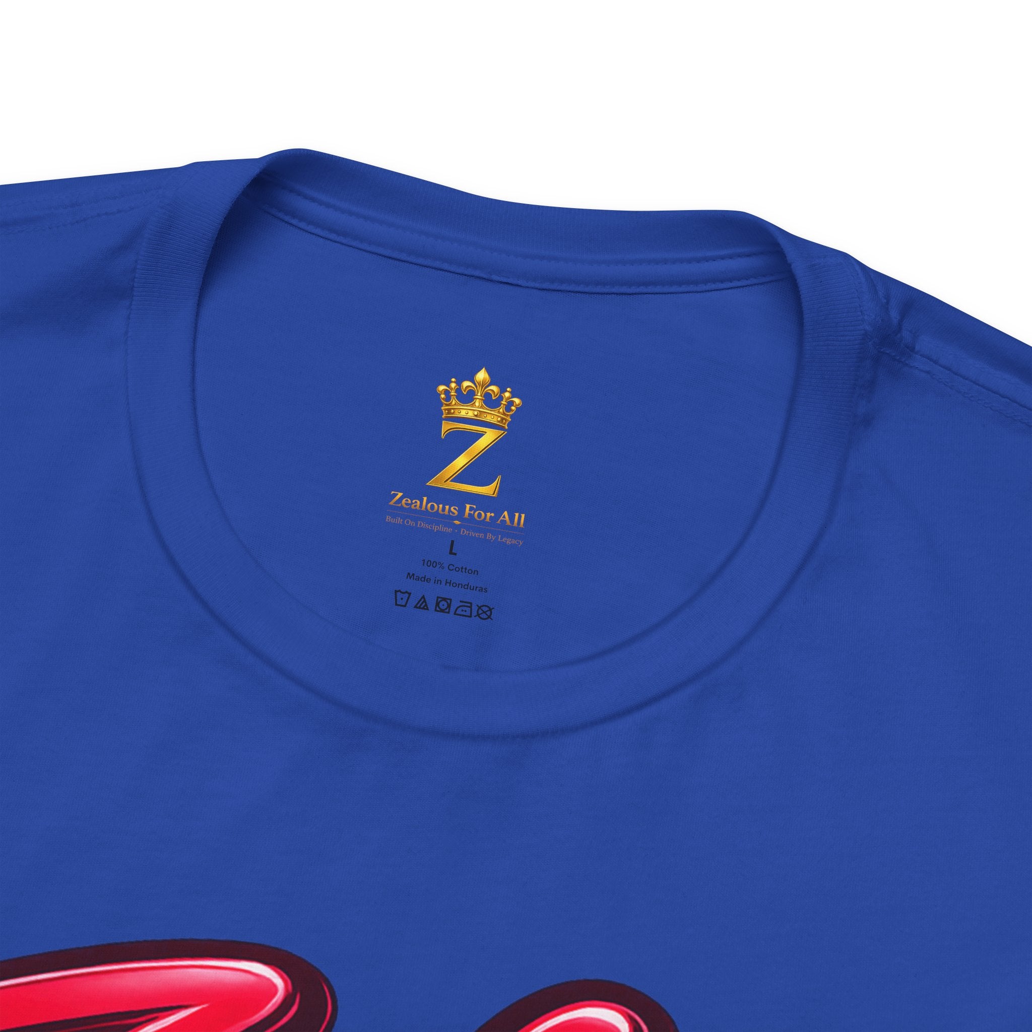 Zealous For All Graphic T-Shirt (Red Logo) Printify