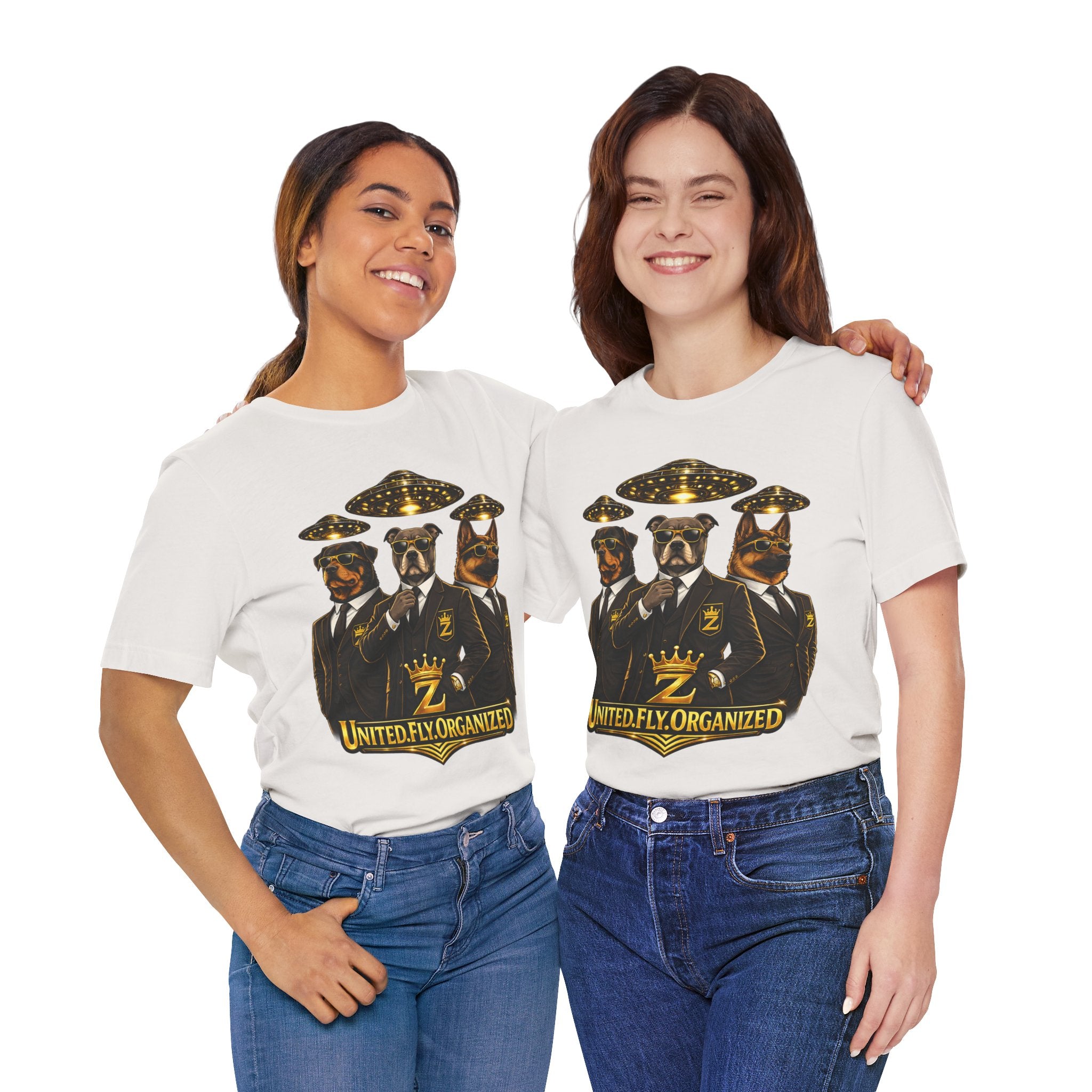 COMING SOON... United. Fly. Organized. Graphic Tee (Gold) Printify