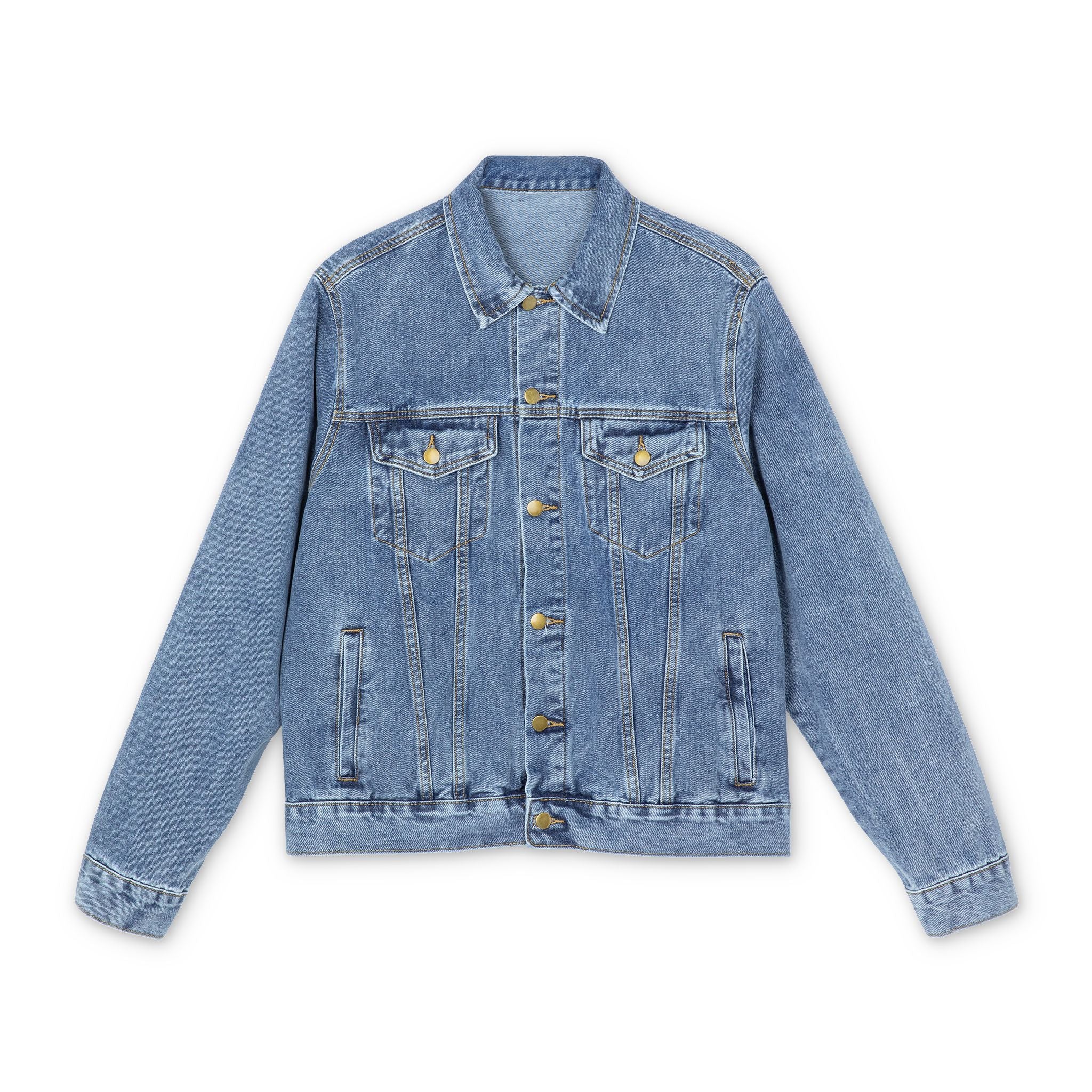 Premium Denim Jacket — 'Zealous For All' Graphic Jean Jacket Printify