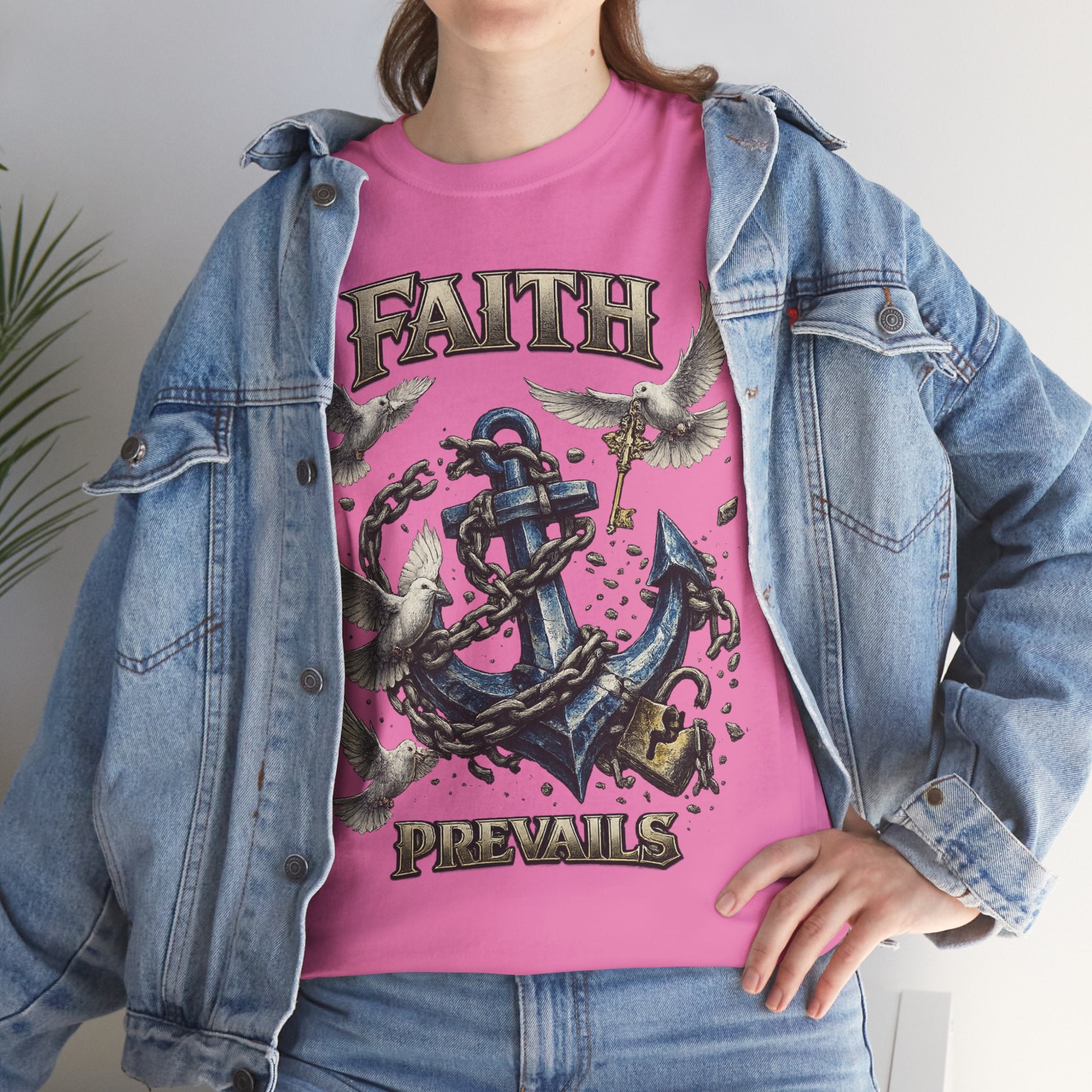 Adult Faith Prevails T‑Shirt (Blue Anchor) Printify