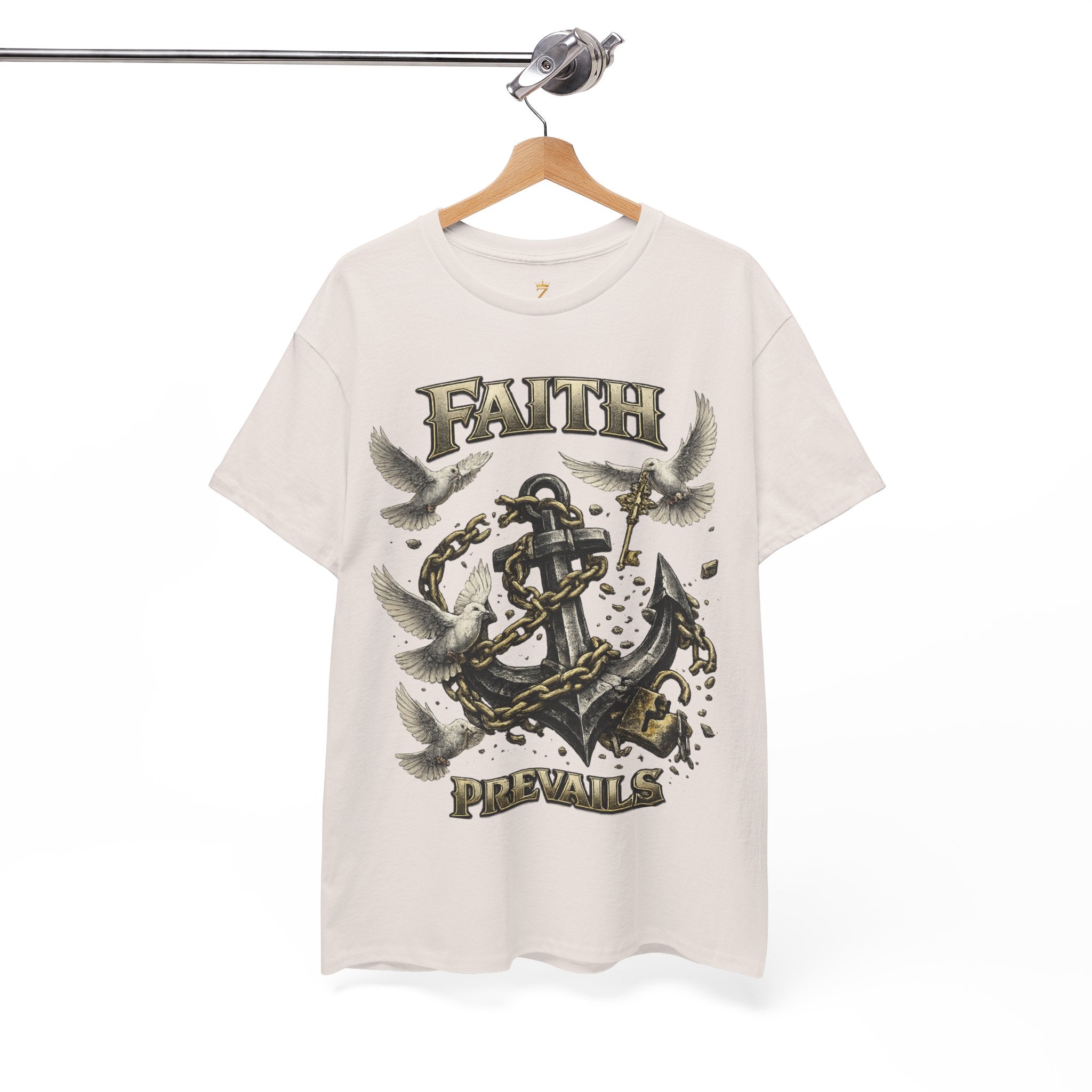Adult Faith Prevails T‑Shirt (Black Anchor) Printify
