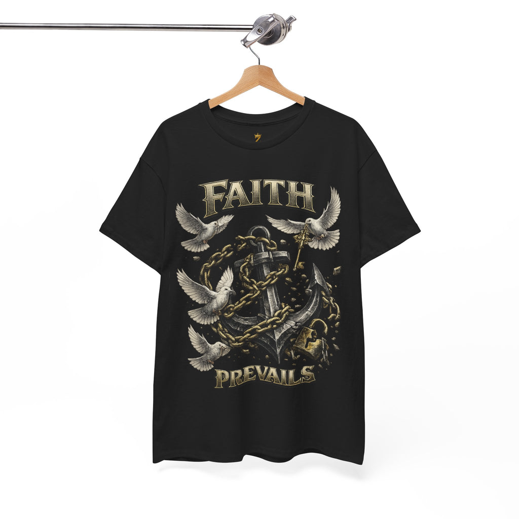 Adult Faith Prevails T‑Shirt (Black Anchor) Printify
