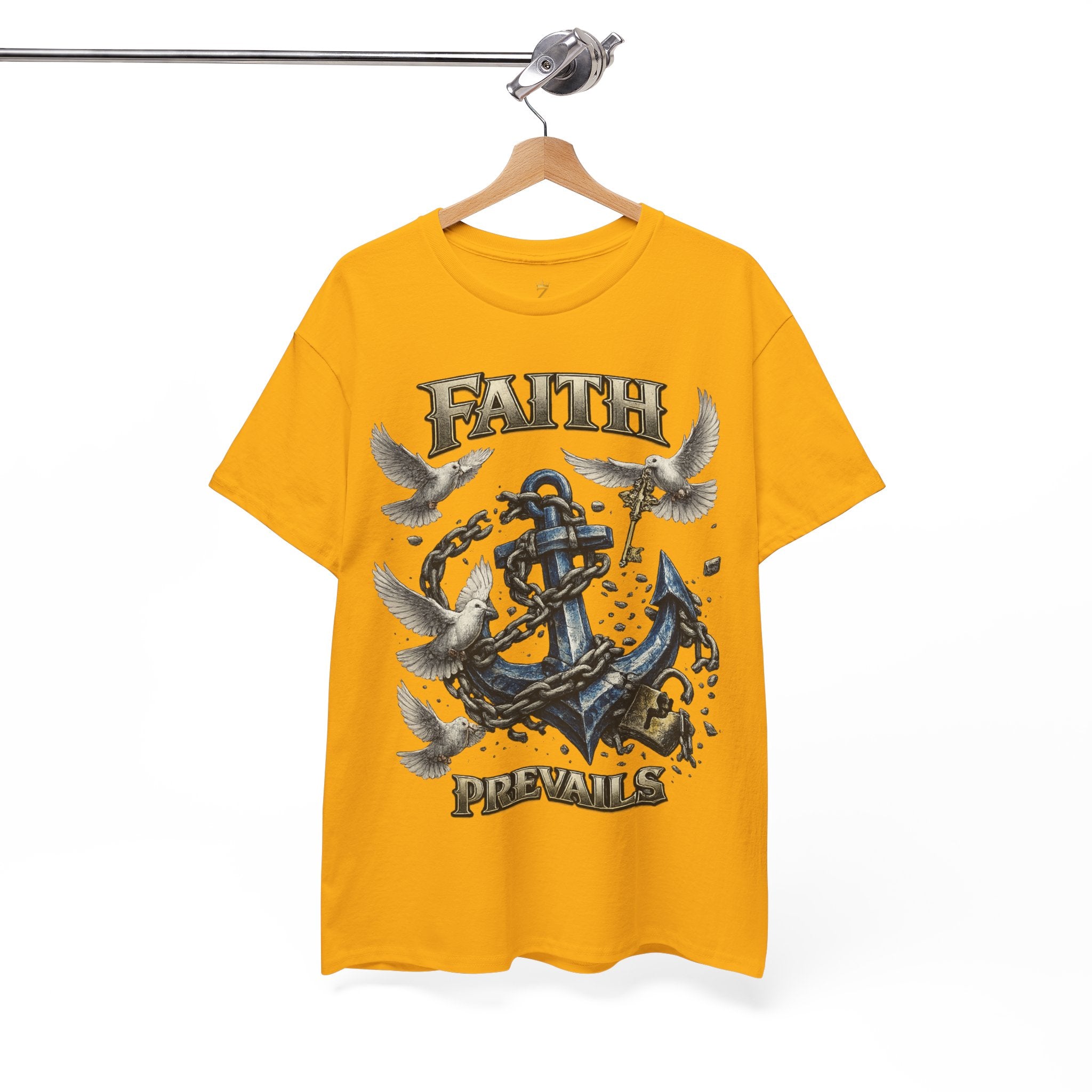 Adult Faith Prevails T‑Shirt (Blue Anchor) Printify