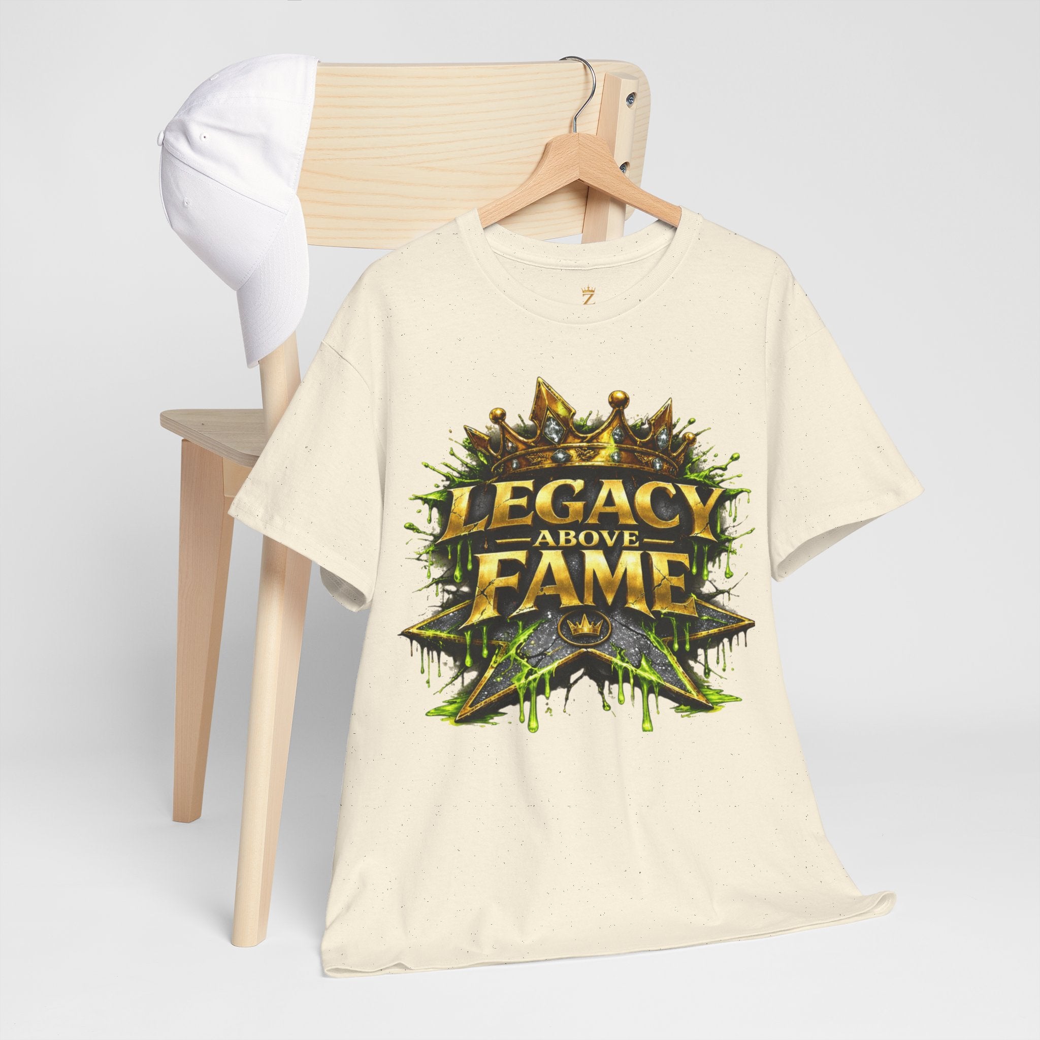 Adult Legacy Above Fame Graphic T-Shirt (Lime Green Drip) - Zealous For All