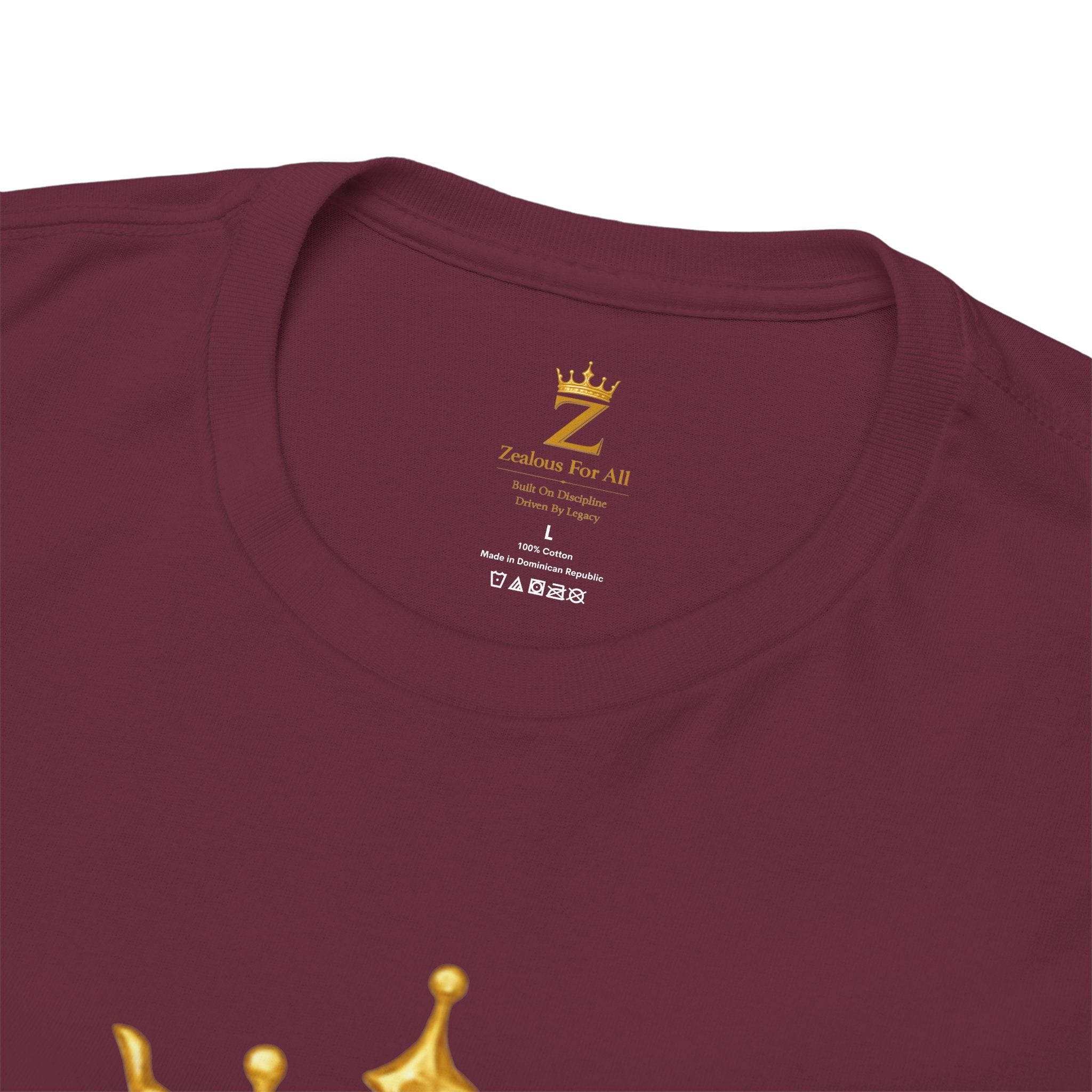 Unisex Zealous For All T-Shirt (Gold Logo (with Back logo) T-shirt) Printify