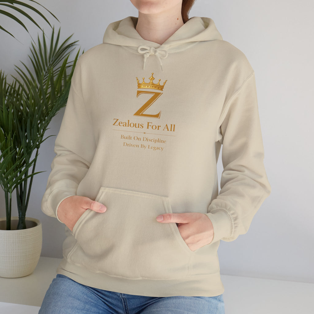 Zealous For All Hoodie — Gold Logo - Zealous For All