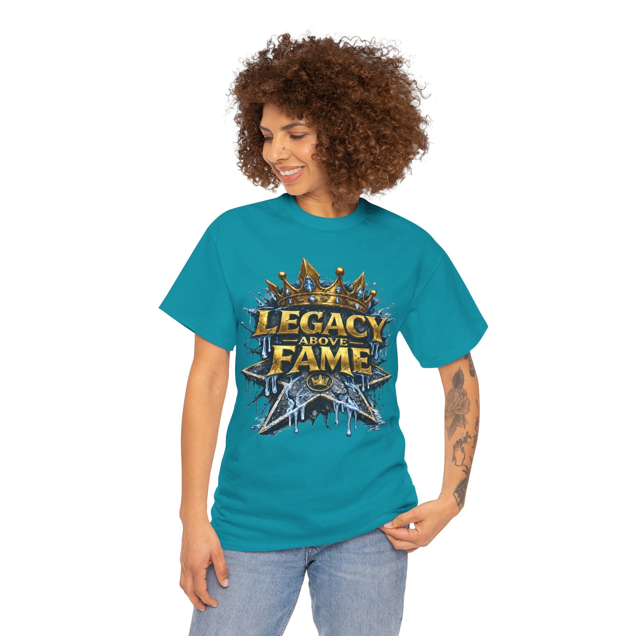 Adult Legacy Above Fame Graphic T-Shirt (Icy Blue Drip) - Zealous For All