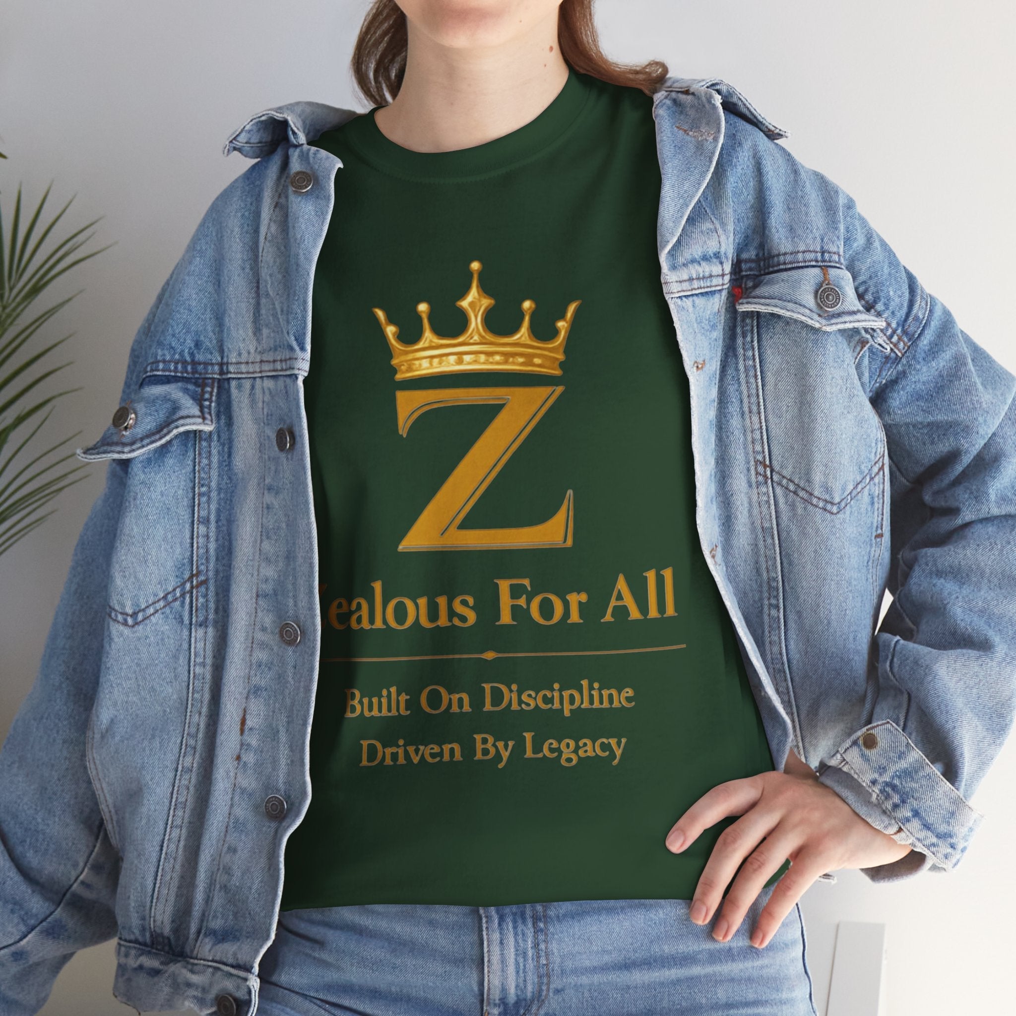 Unisex Zealous For All T-Shirt (Gold Logo) Printify