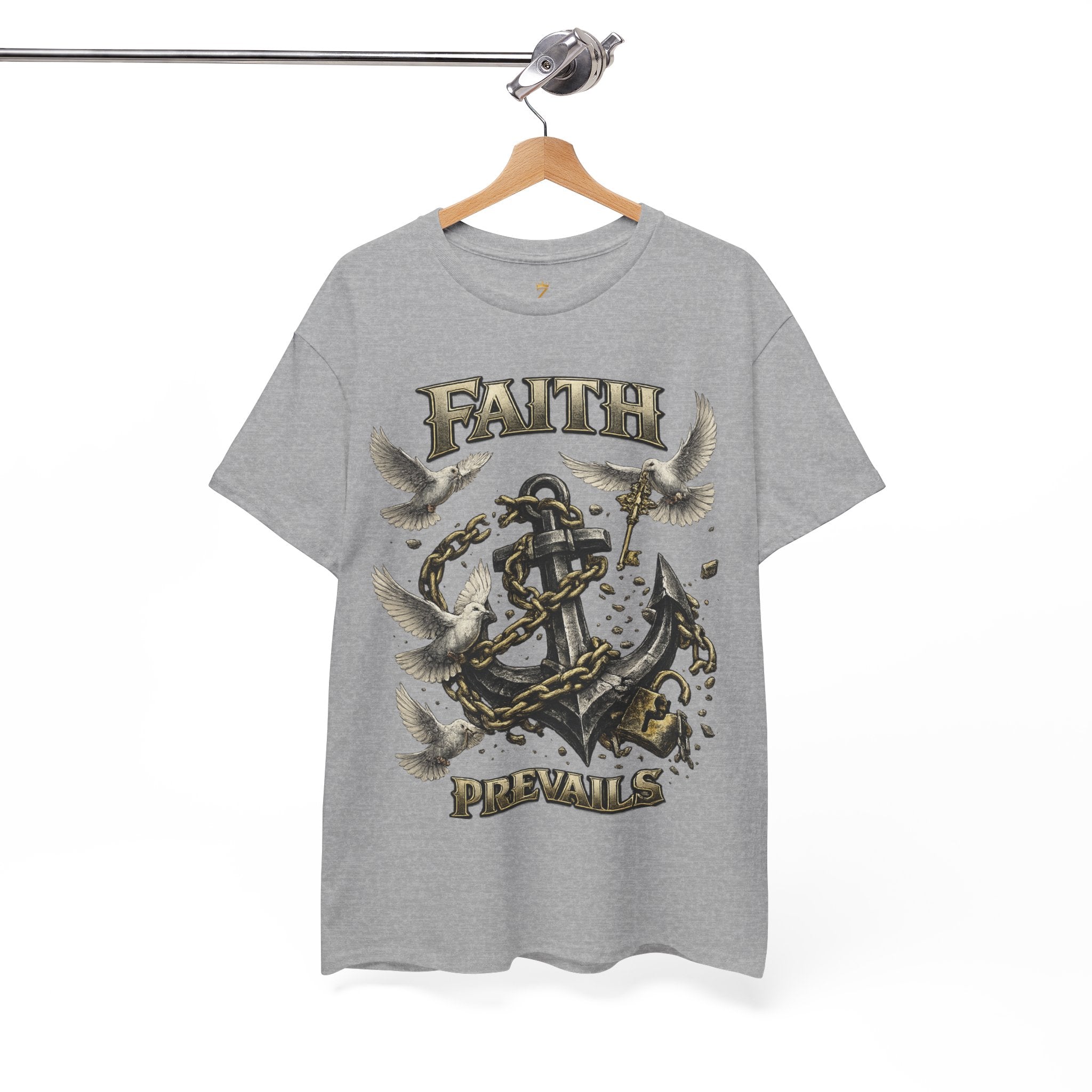 Adult Faith Prevails T‑Shirt (Black Anchor) Printify