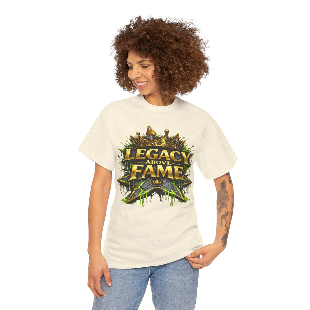 Adult Legacy Above Fame Graphic T-Shirt (Lime Green Drip) - Zealous For All