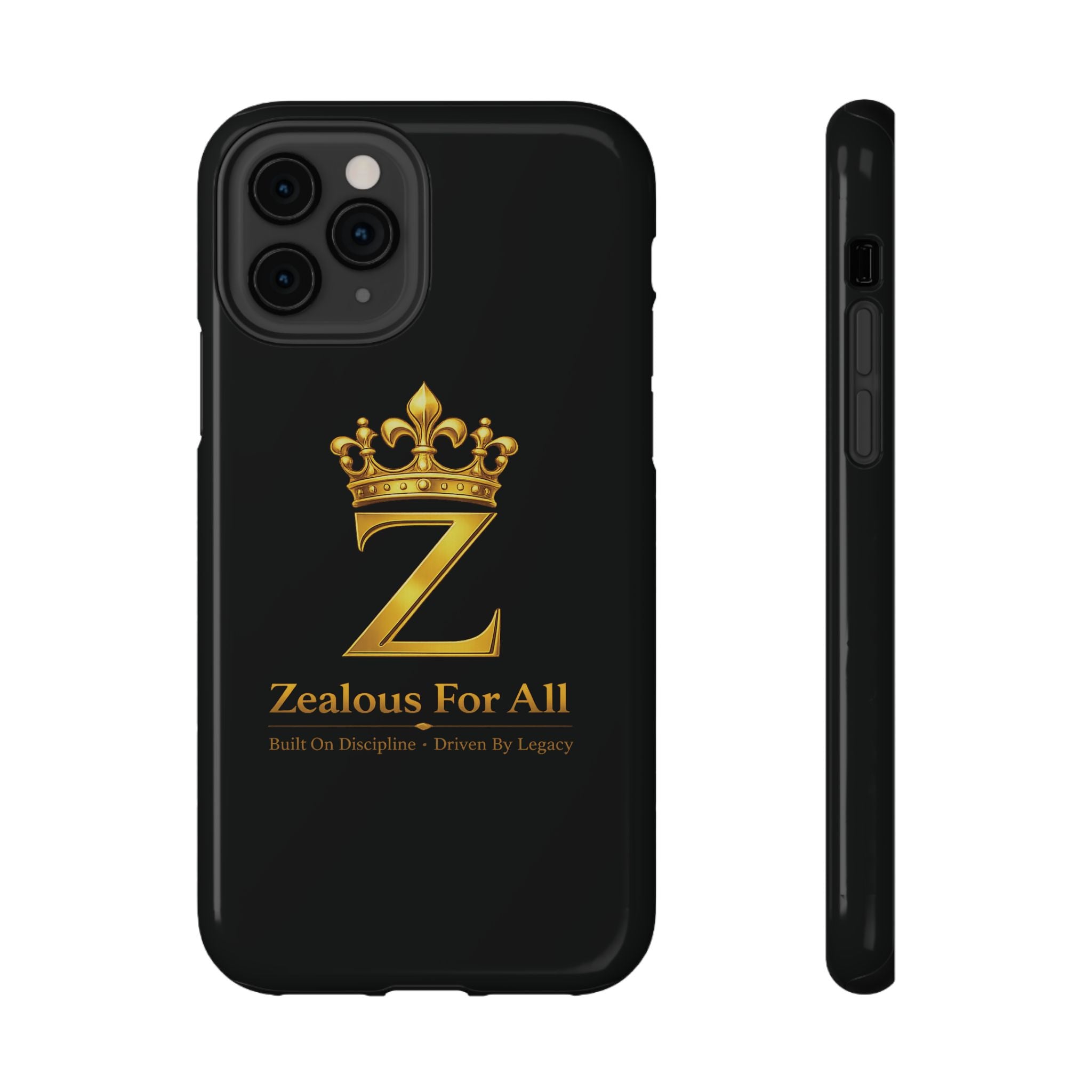 ZFA Phone Case  — "Zealous For All" Gold Crown Impact-Resistant Case Printify