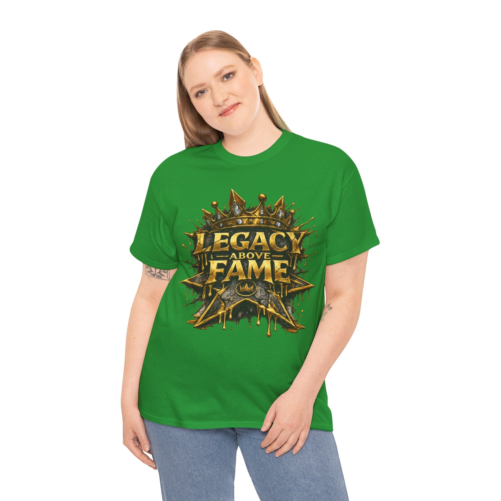 Adult Legacy Above Fame Graphic T-Shirt (Gold Drip) - Zealous For All