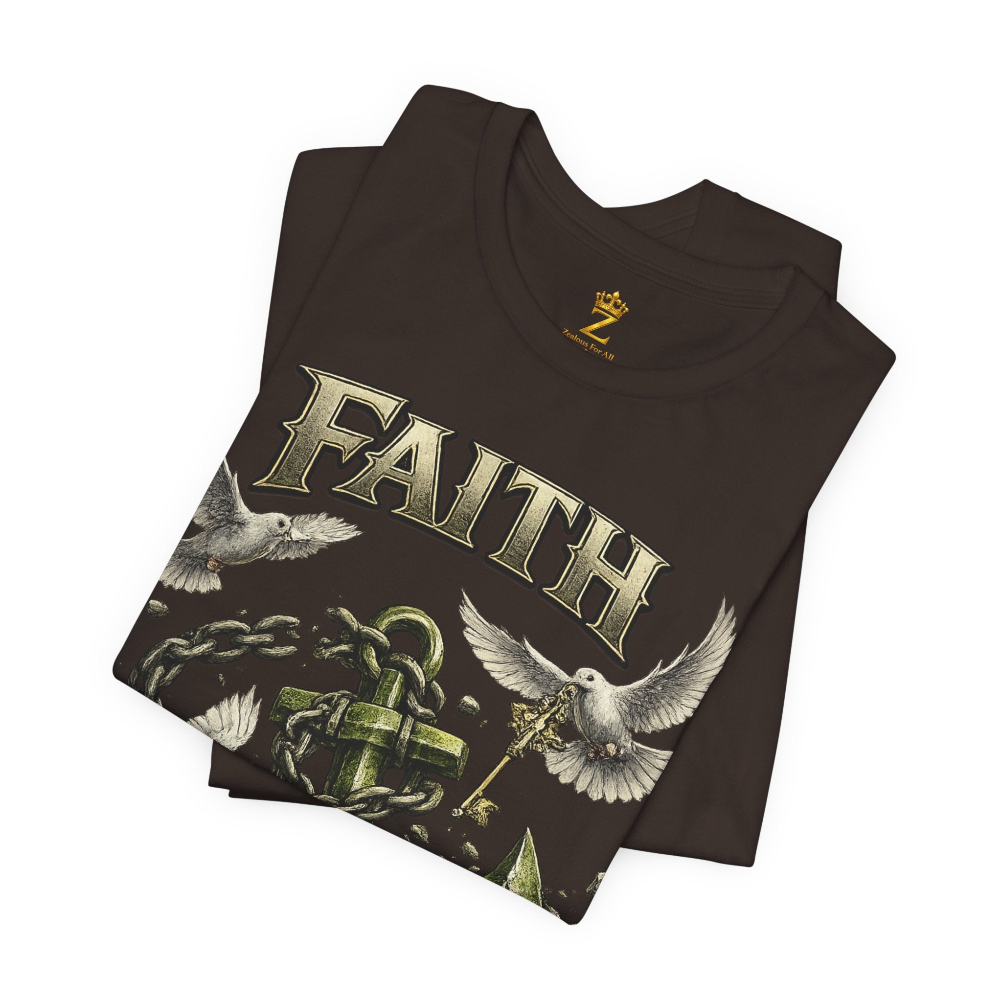 Faith Prevails T‑Shirt (Green Anchor) Printify