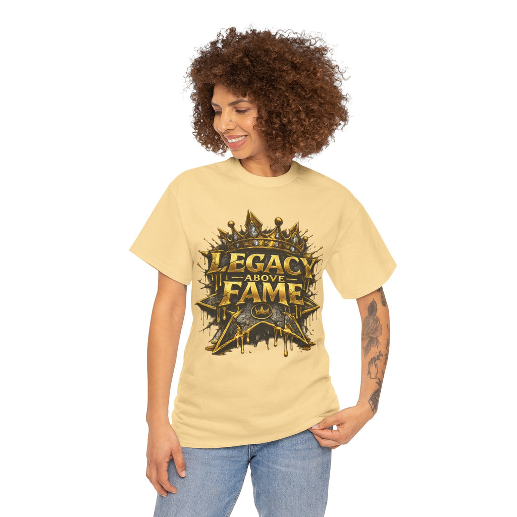 Adult Legacy Above Fame Graphic T-Shirt (Gold Drip) - Zealous For All