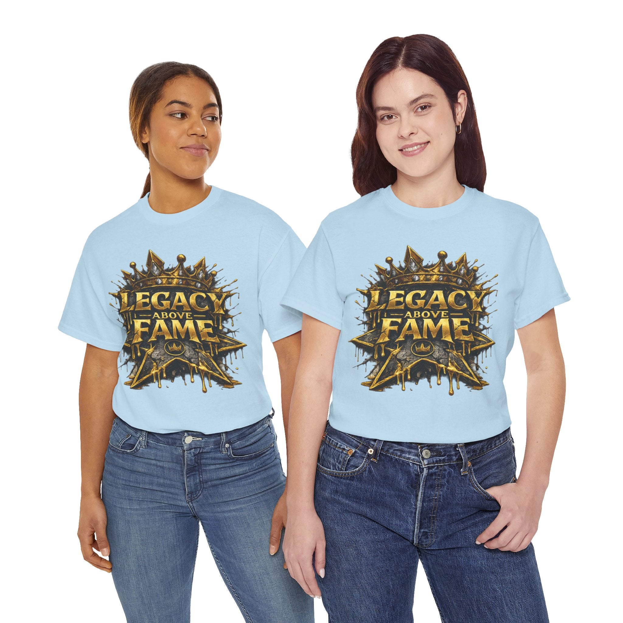 Adult Legacy Above Fame Graphic T-Shirt (Gold Drip) - Zealous For All