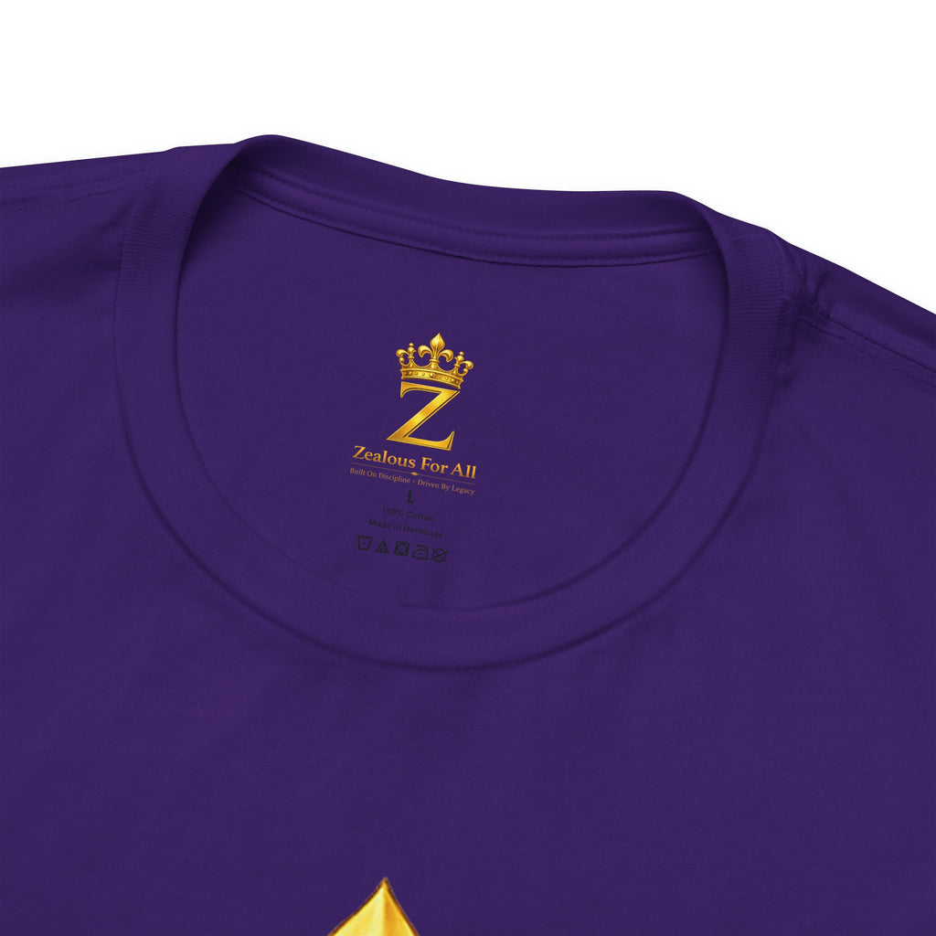 Unisex Zealous For All T-Shirt (Gold Logo) Printify