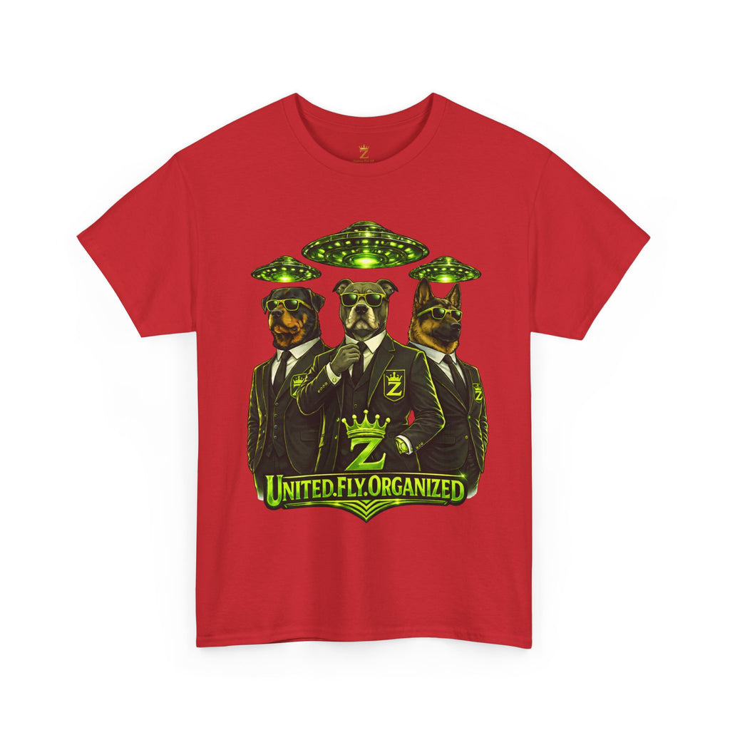 Adult "United. Fly. Organized." Graphic Tee (Lime Green) Printify