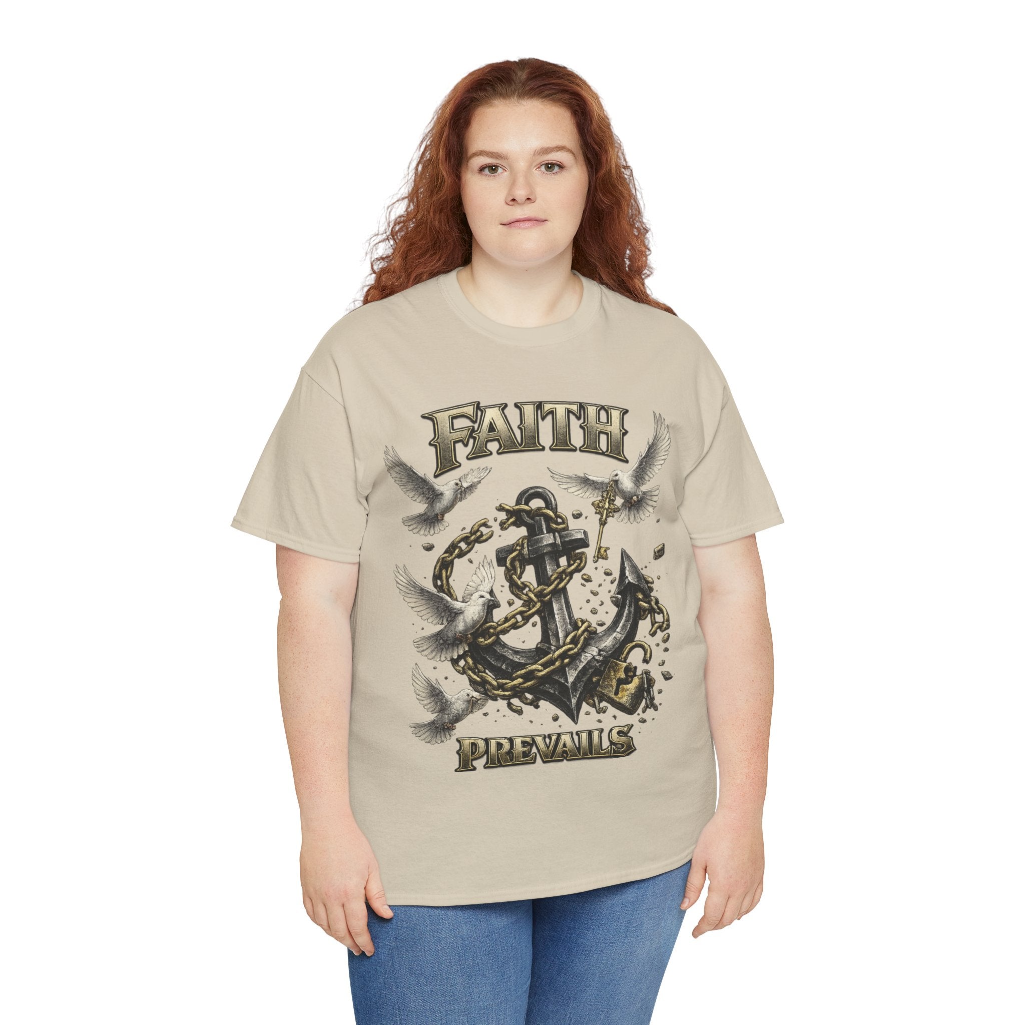 Adult Faith Prevails T‑Shirt (Black Anchor) Printify