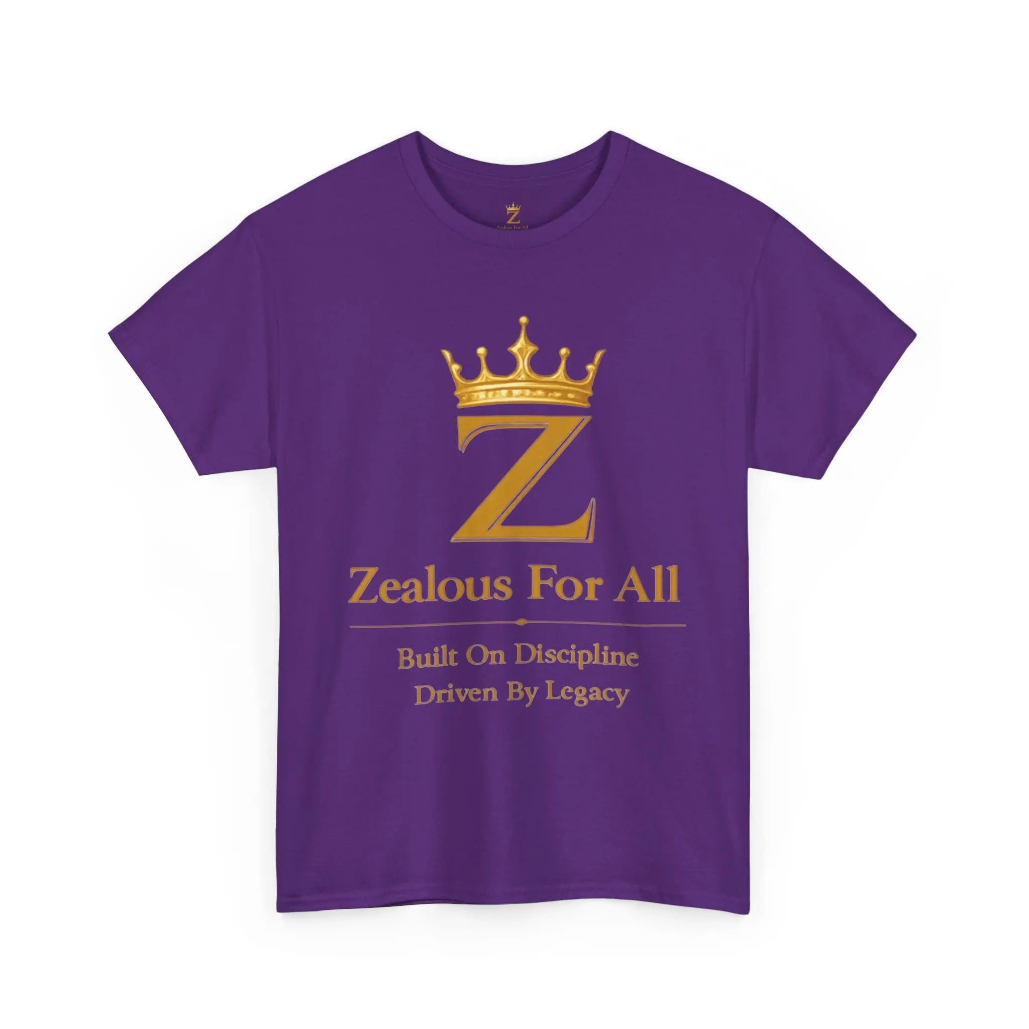 Unisex Zealous For All T-Shirt (Gold Logo (with Back logo) T-shirt) Printify