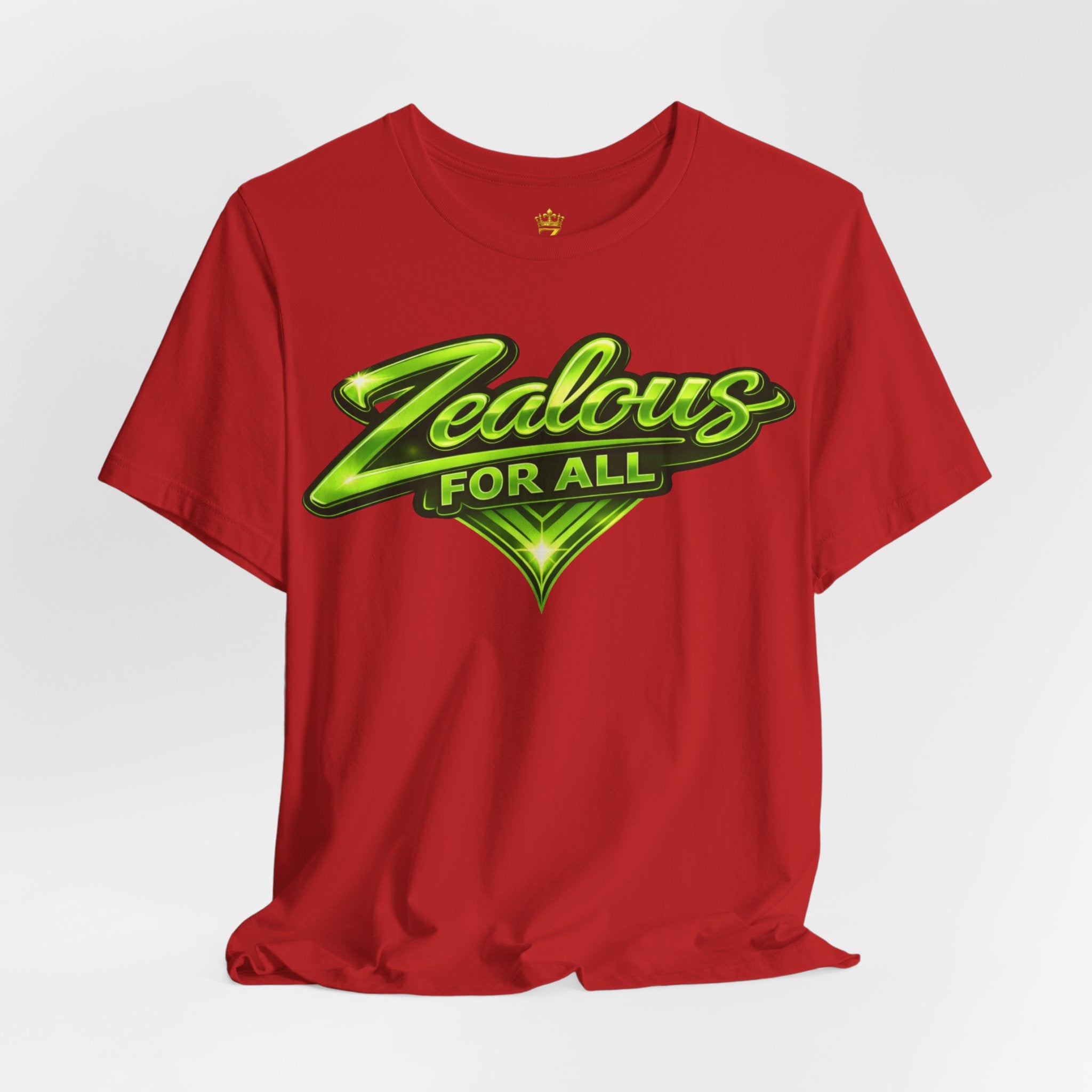 Zealous For All Graphic T-Shirt (Lime Green Logo) Printify