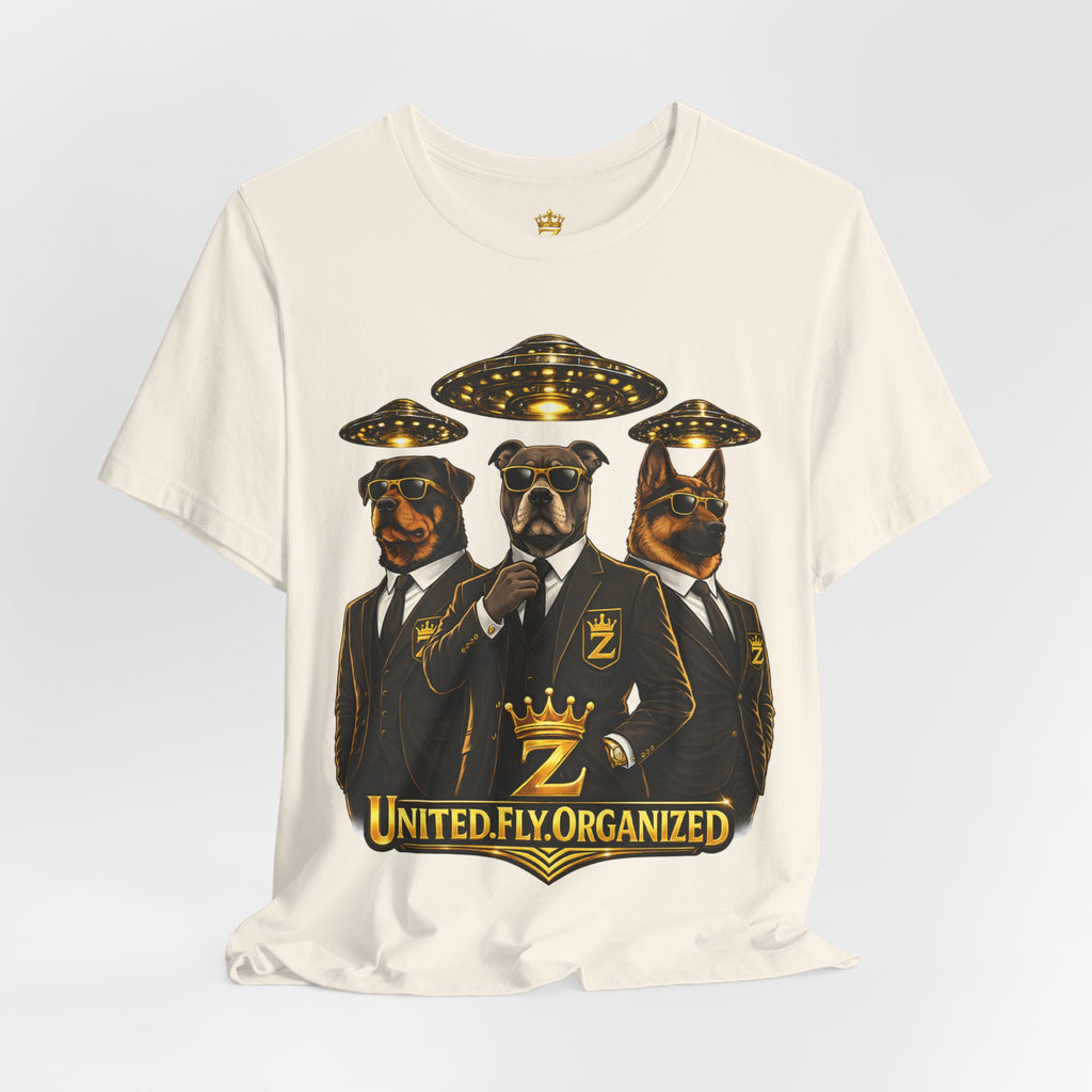 COMING SOON... United. Fly. Organized. Graphic Tee (Gold) Printify