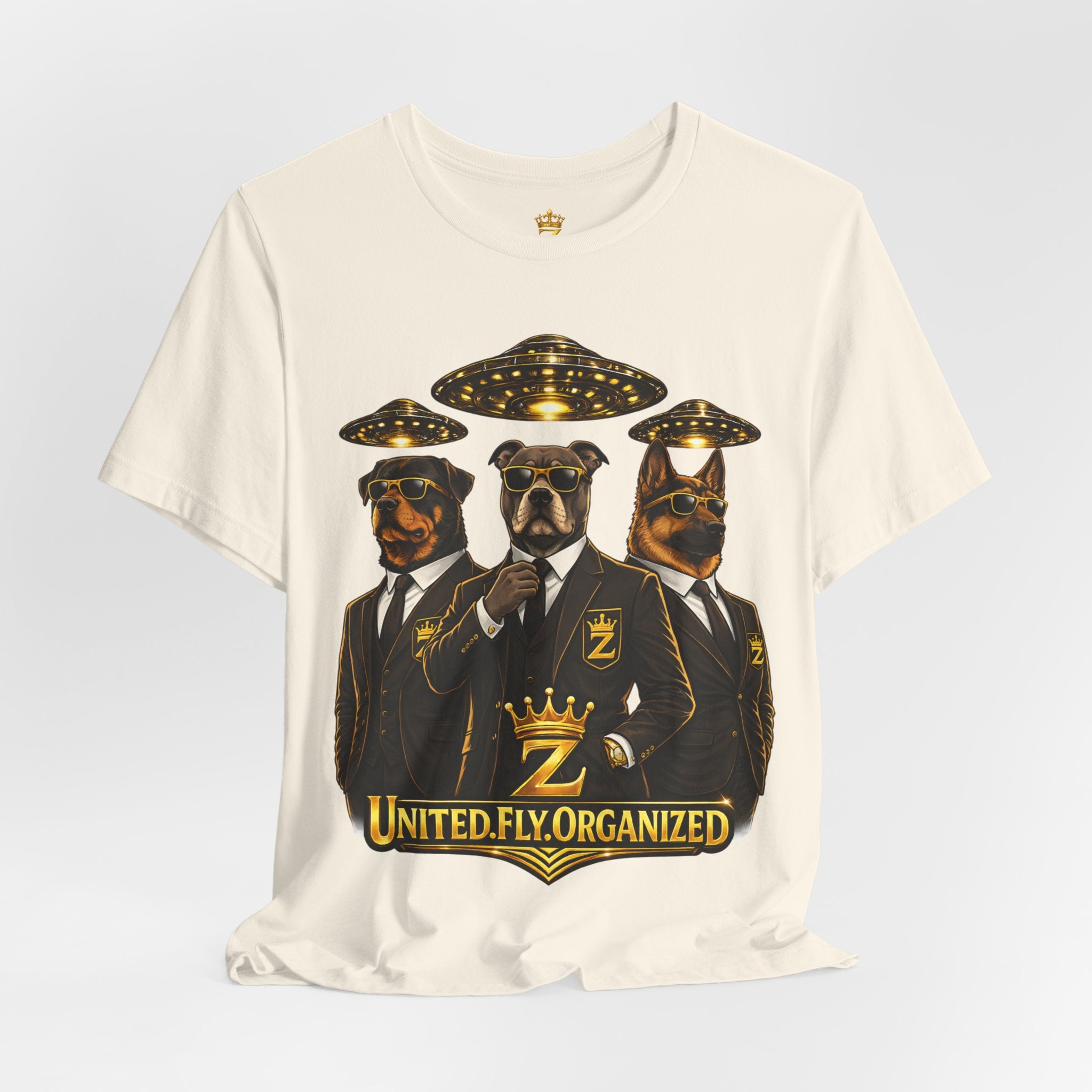 COMING SOON... United. Fly. Organized. Graphic Tee (Gold) Printify