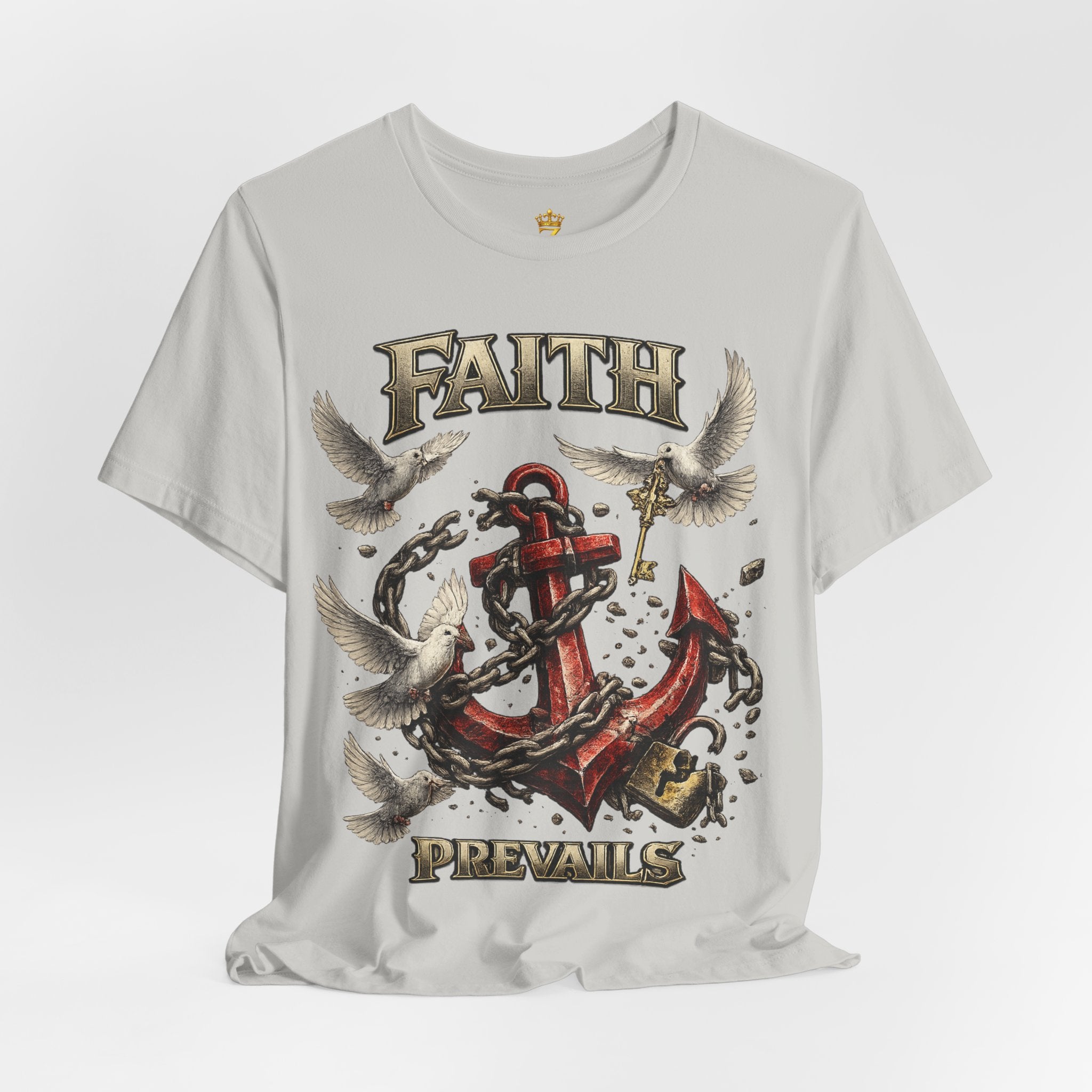 Faith Prevails T‑Shirt (Red Anchor) Printify