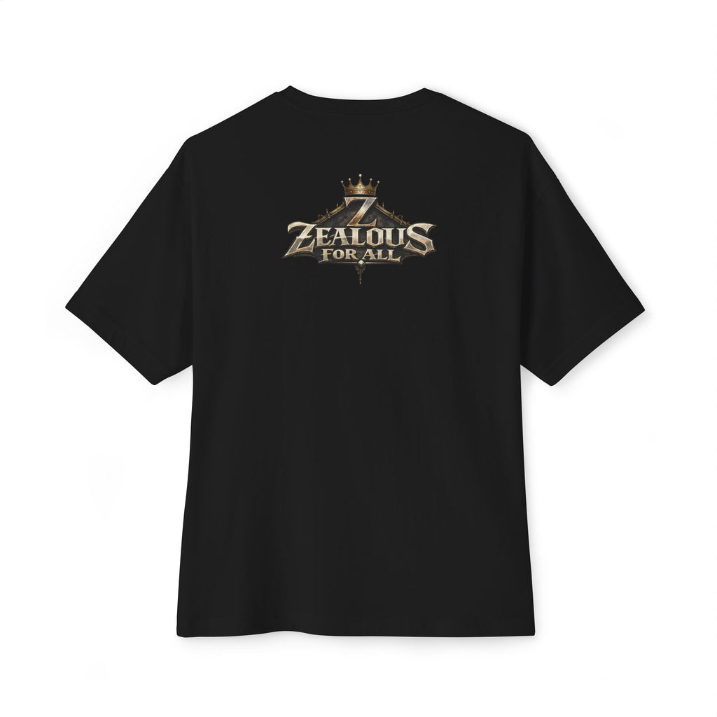 Adult *Oversized* Discipline Over Emotions Graphic Tee (Black Heart) - Zealous For All