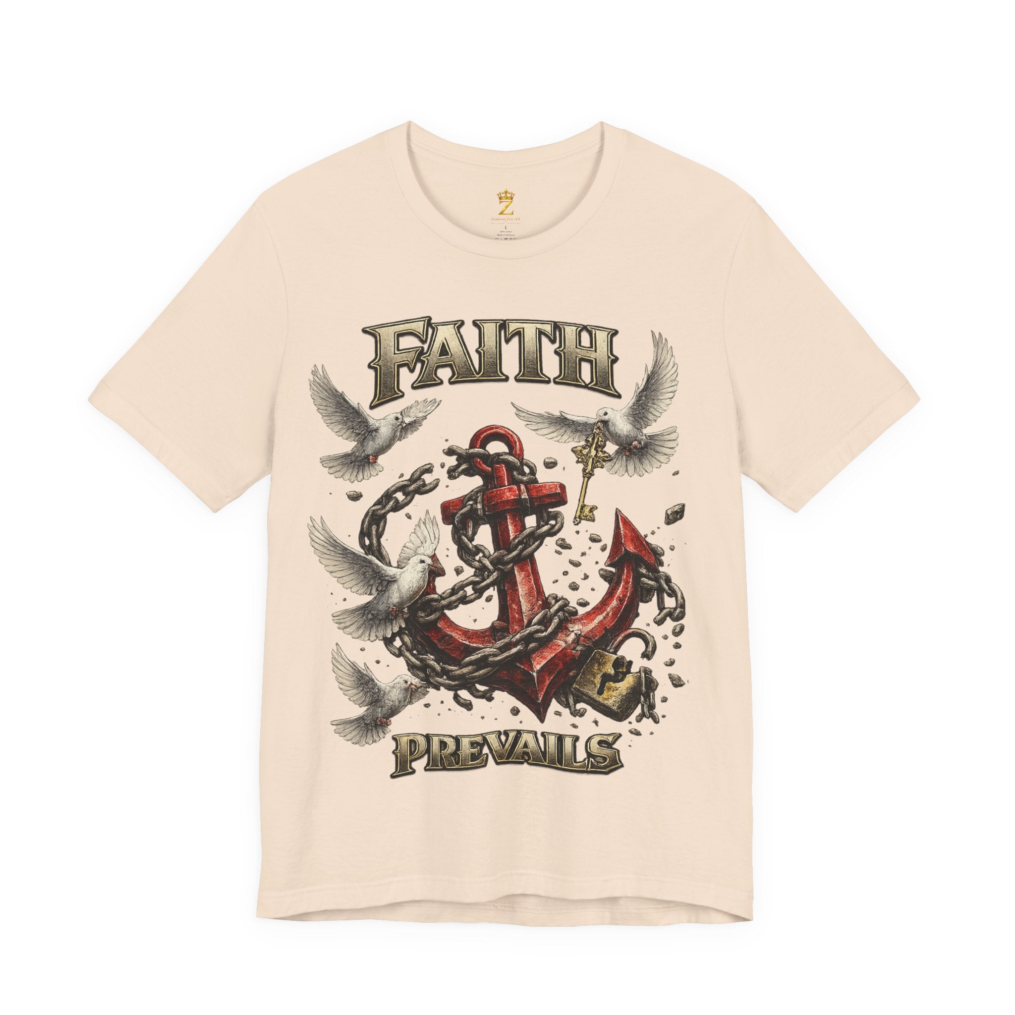 Faith Prevails T‑Shirt (Red Anchor) Printify