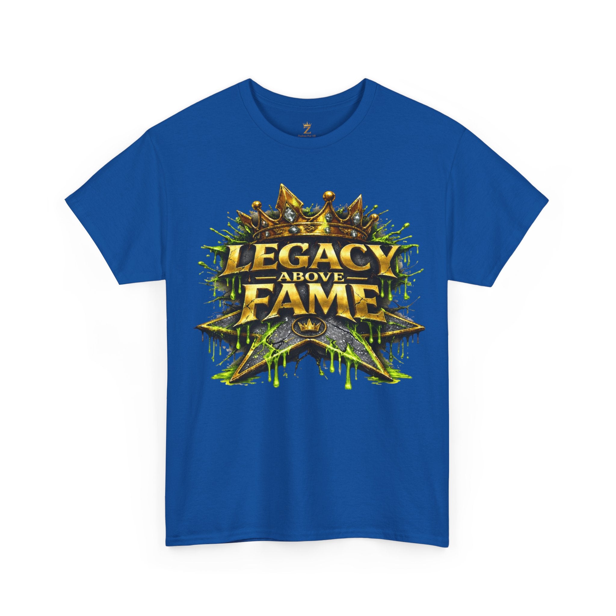 Adult Legacy Above Fame Graphic T-Shirt (Lime Green Drip) - Zealous For All