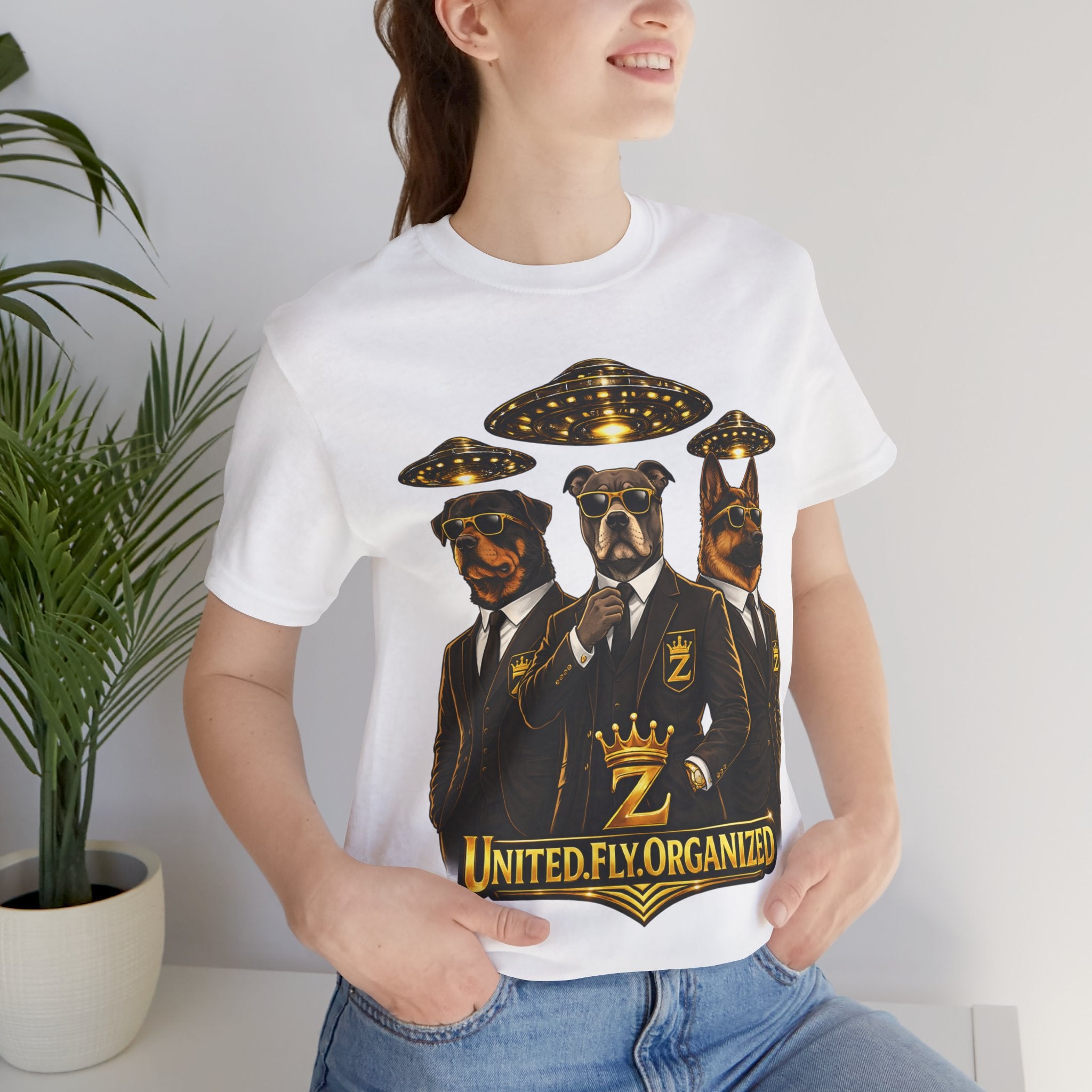 COMING SOON... United. Fly. Organized. Graphic Tee (Gold) Printify