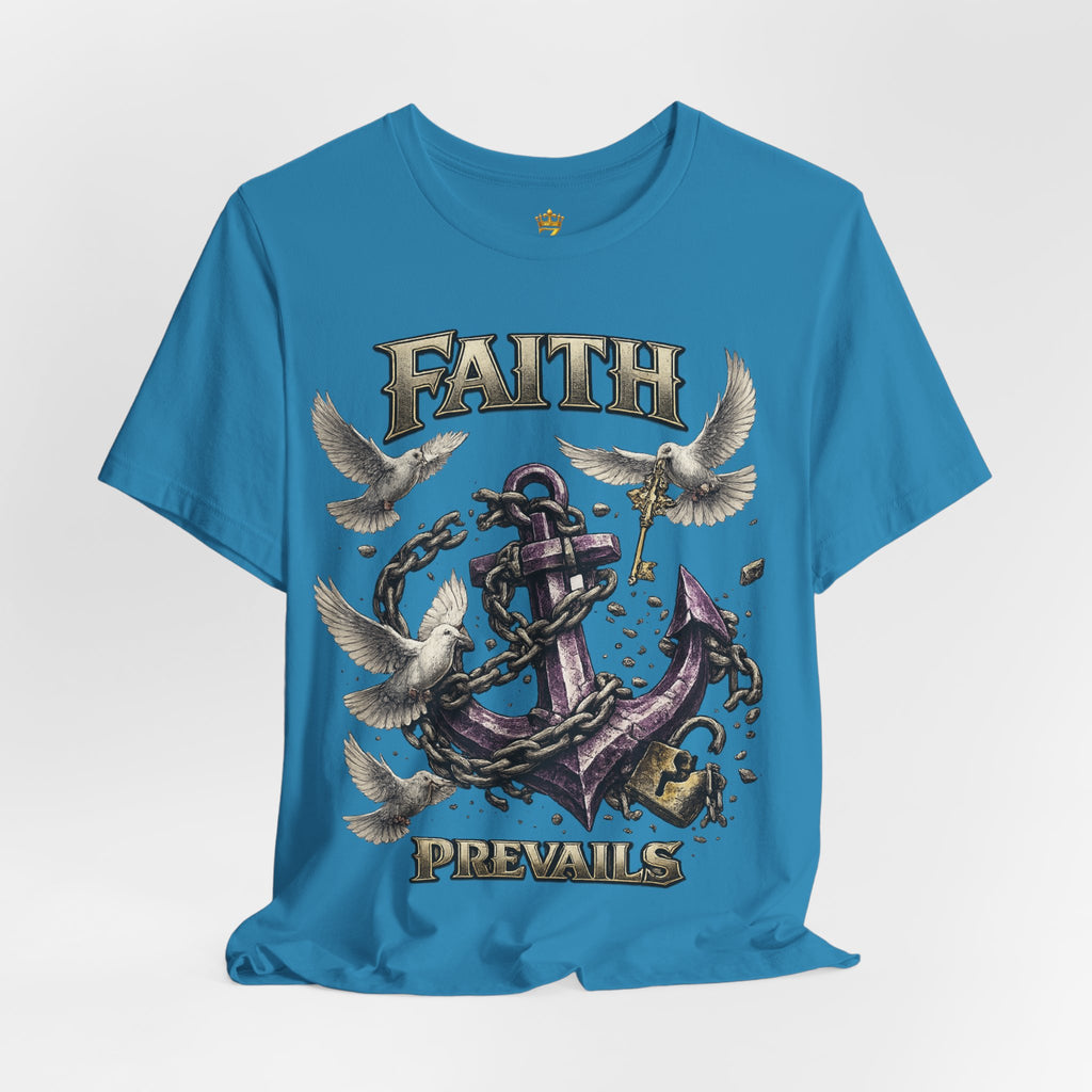 Faith Prevails T‑Shirt (Purple Anchor) Printify