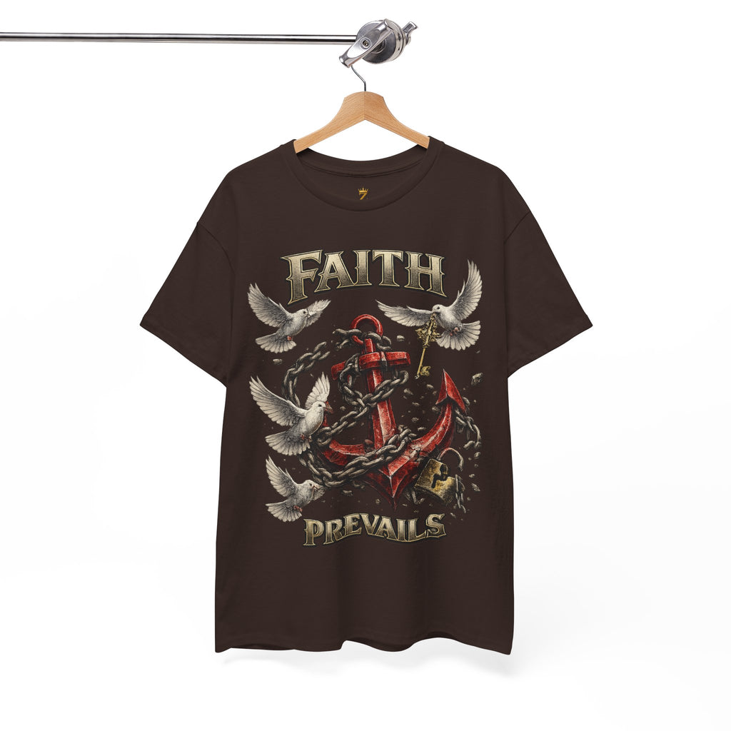 Adult Faith Prevails T‑Shirt (Red Anchor) Printify