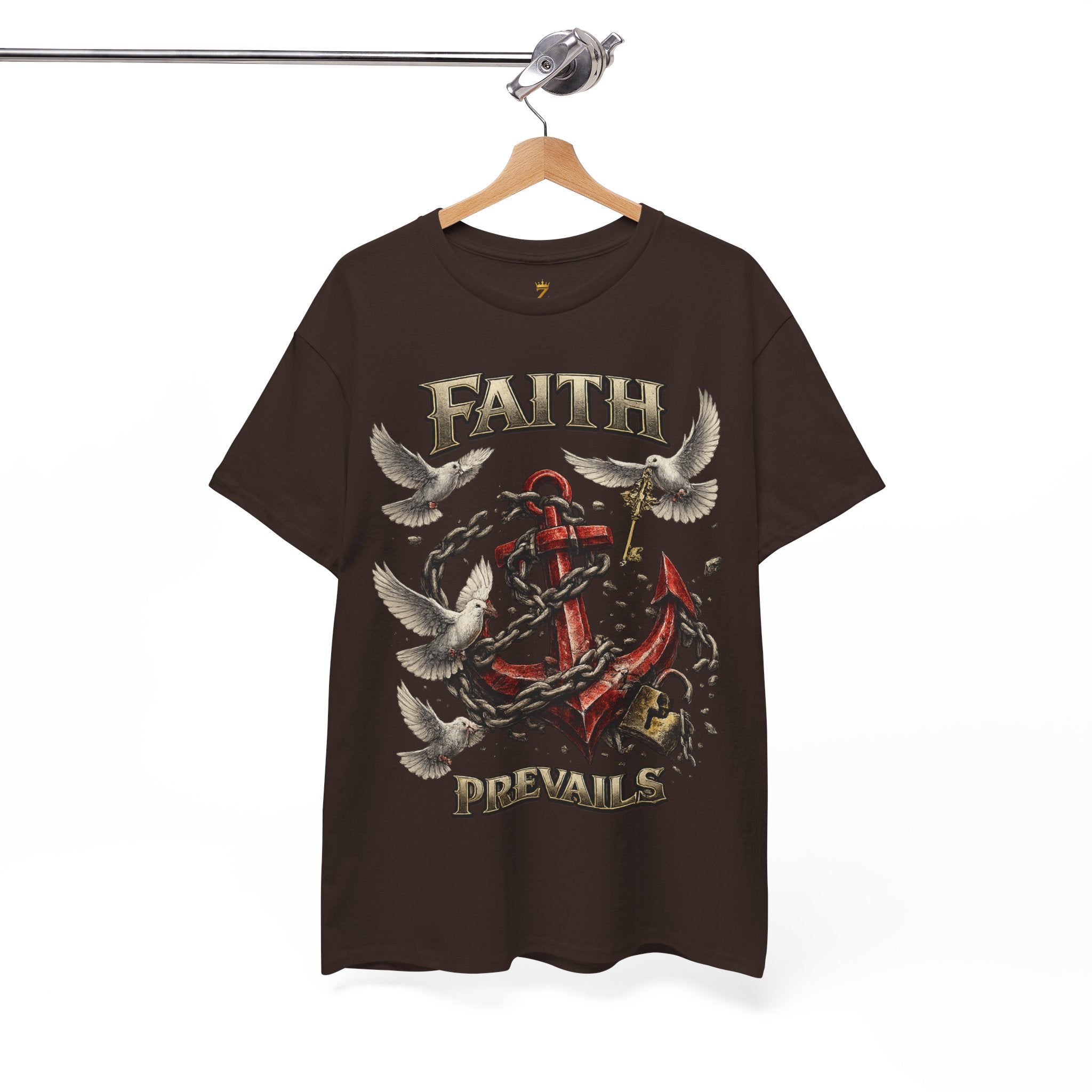 Adult Faith Prevails T‑Shirt (Red Anchor) Printify