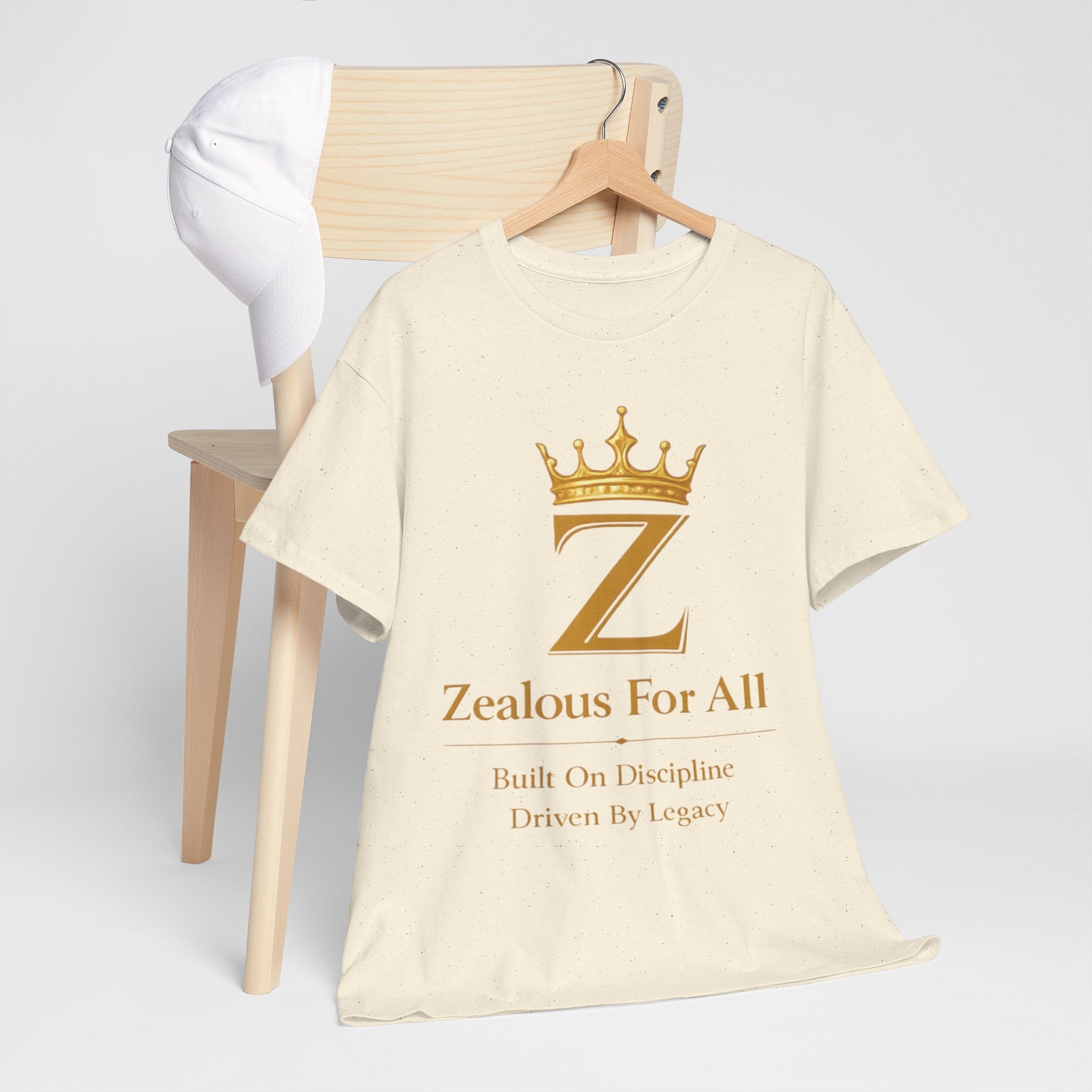Unisex Zealous For All T-Shirt (Gold Logo) Printify
