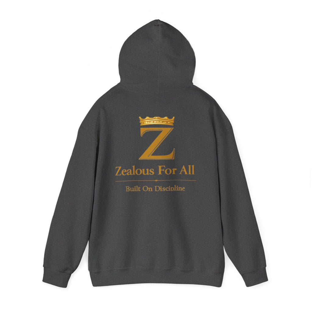 Zealous For All Hoodie — Gold Front Logo Sweatshirt - Zealous For All