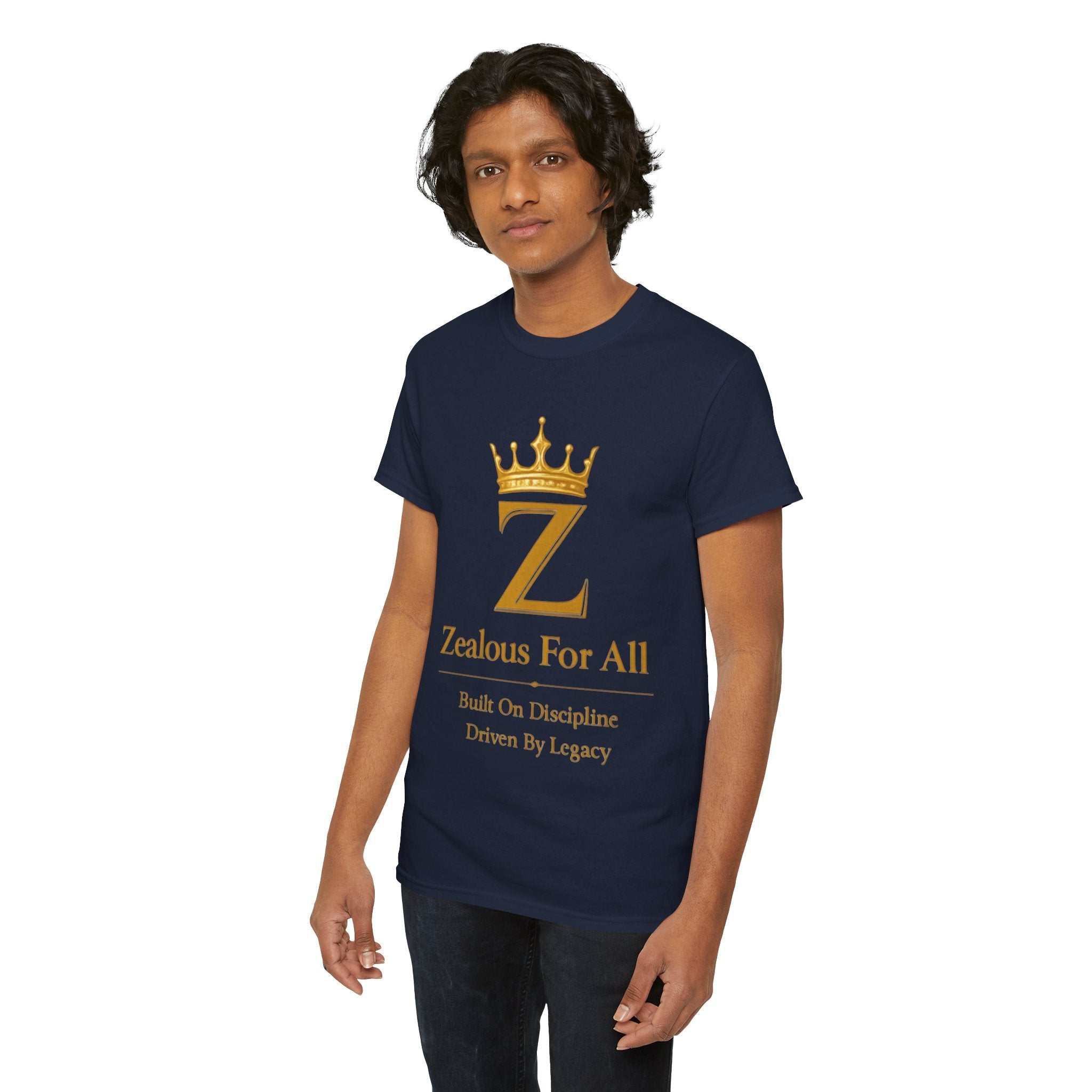 Unisex Zealous For All T-Shirt (Gold Logo (with Back logo) T-shirt) Printify
