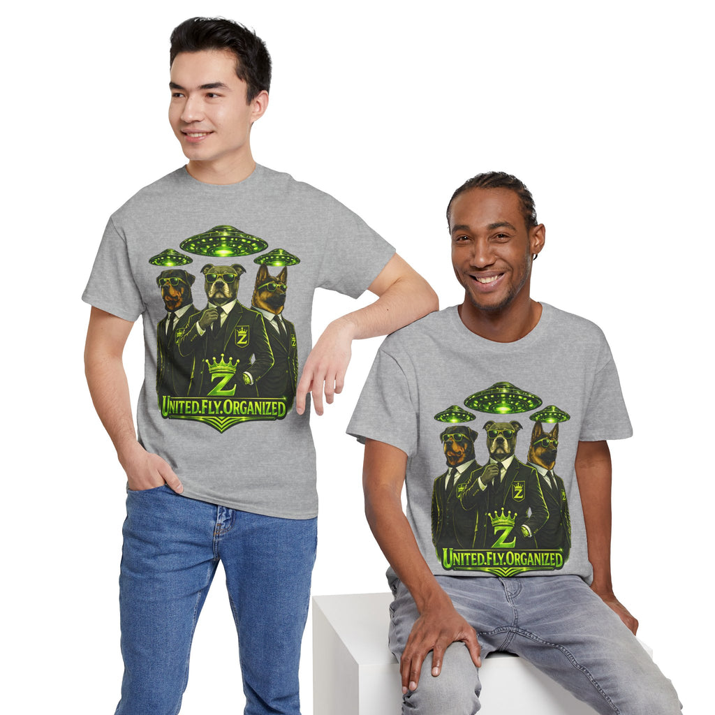 Adult "United. Fly. Organized." Graphic Tee (Lime Green) Printify