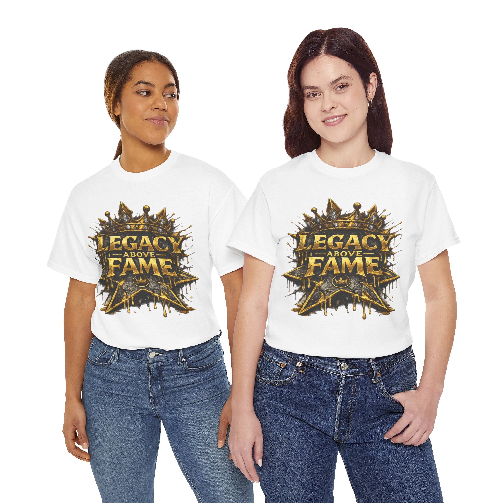 Adult Legacy Above Fame Graphic T-Shirt (Gold Drip) - Zealous For All