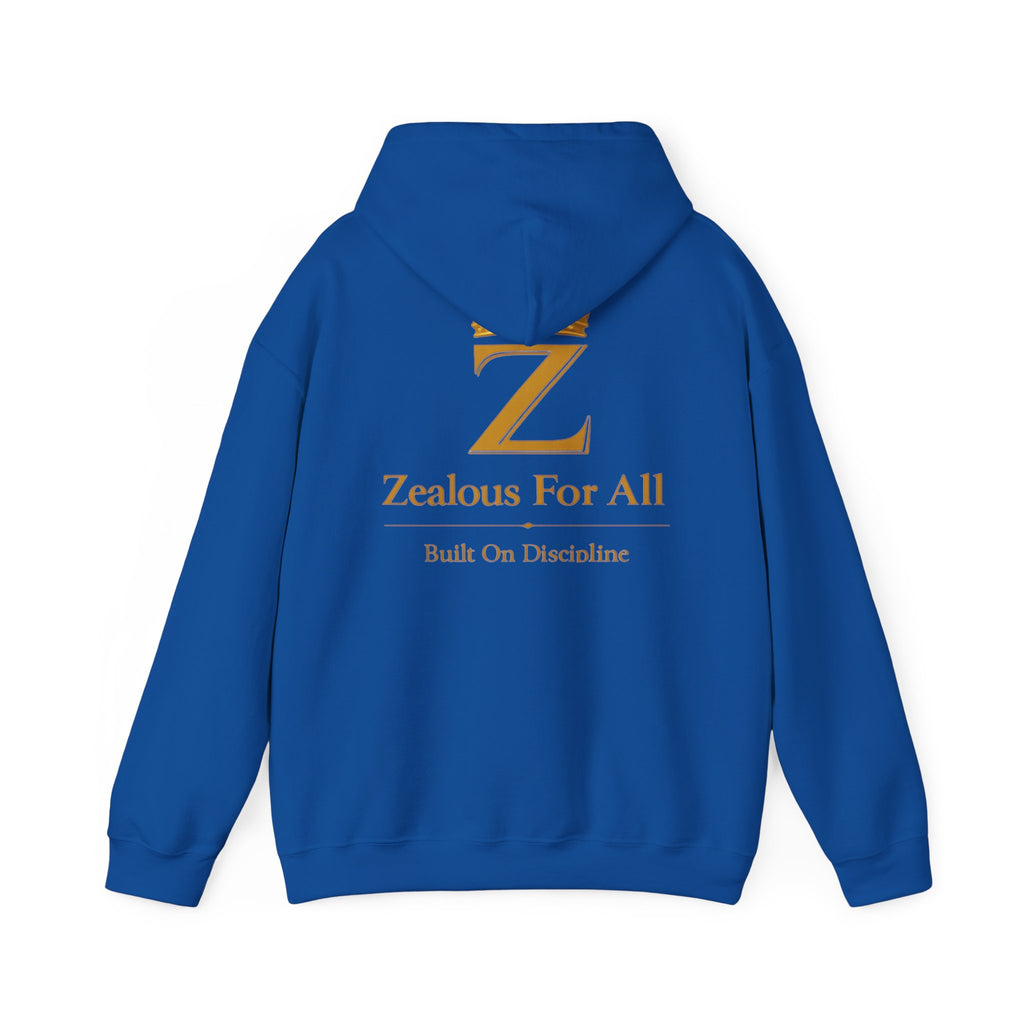 Zealous For All Hoodie — Gold Front Logo Sweatshirt - Zealous For All