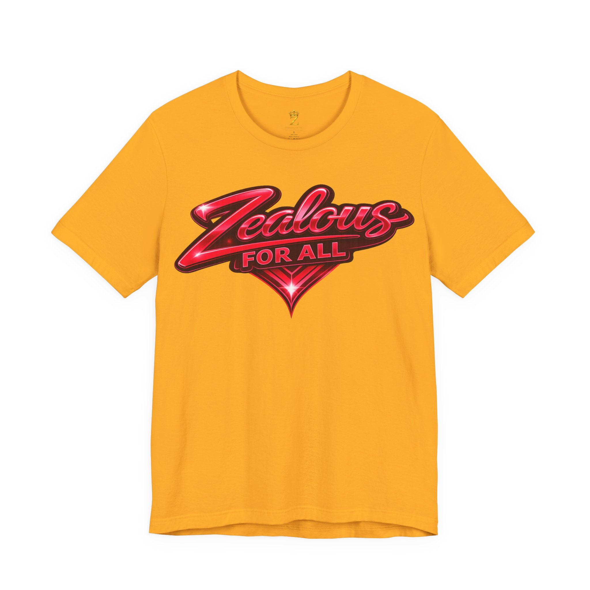 Zealous For All Graphic T-Shirt (Red Logo) Printify