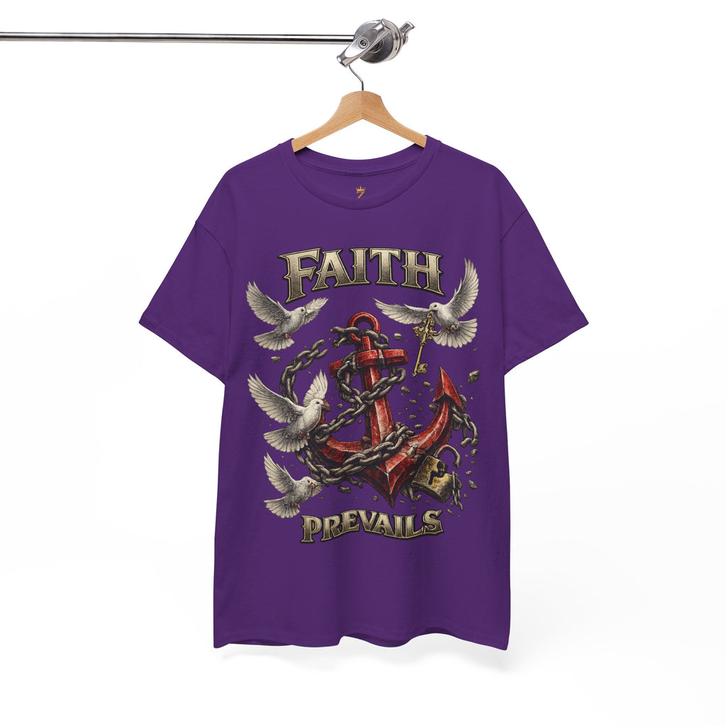 Adult Faith Prevails T‑Shirt (Red Anchor) Printify