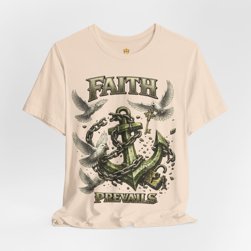 Faith Prevails T‑Shirt (Green Anchor) Printify