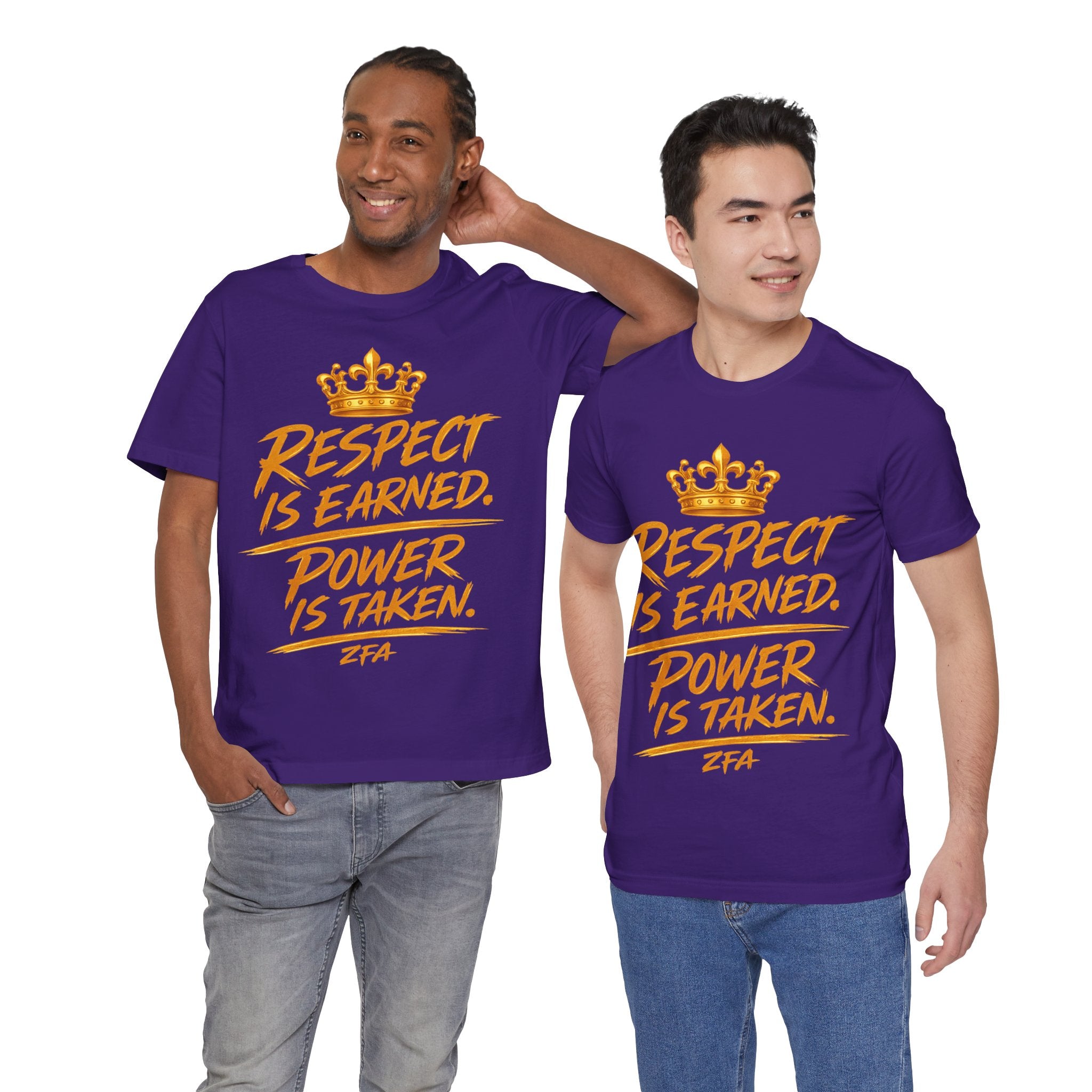 Respect Is Earned Power Is Taken T‑Shirt — Motivational Crown Graphic Tee